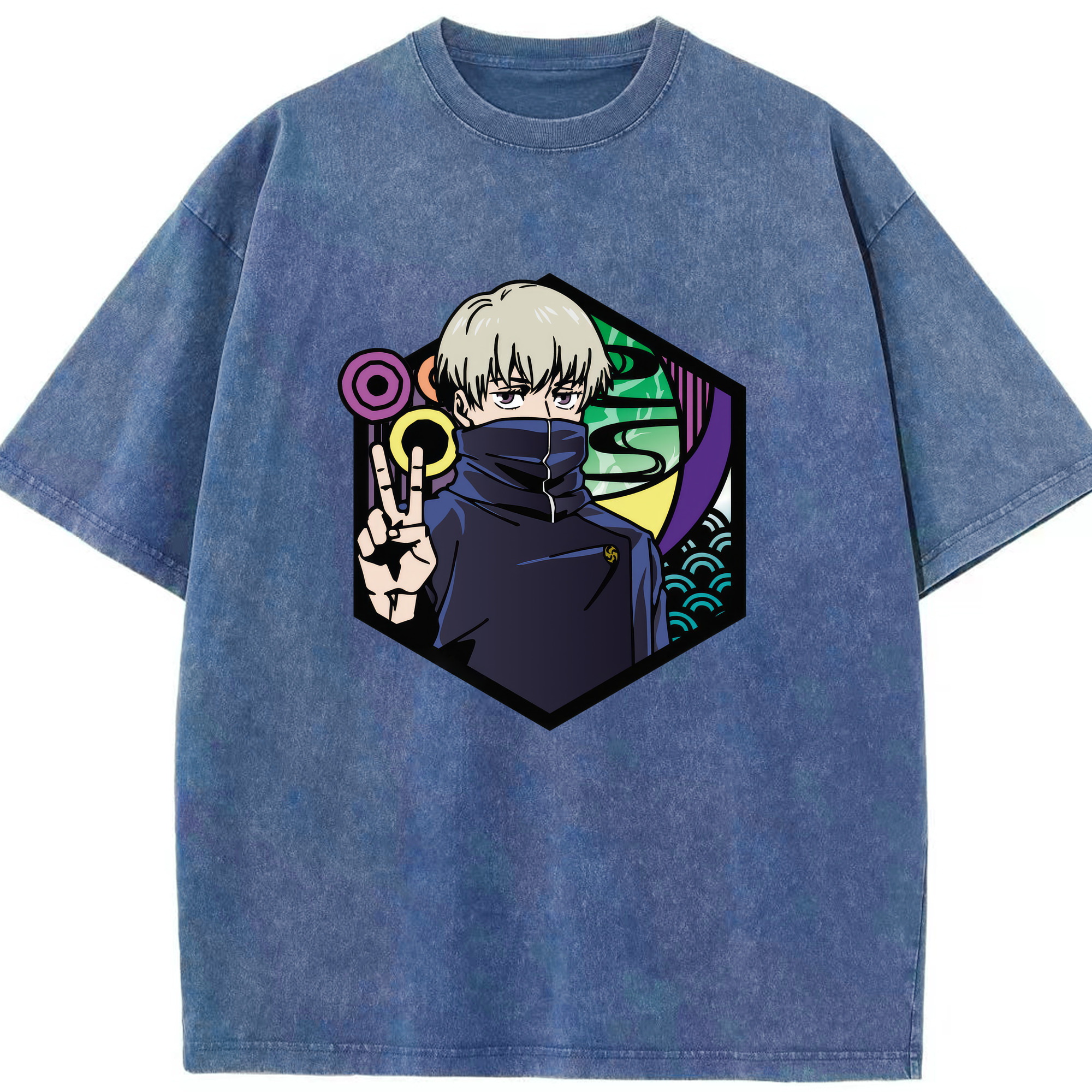 （画像用） 呪術廻戦 Jujutsu Kaisen 綿100% ヴィンテージ風 半袖Tシャツ（フロントプリント）