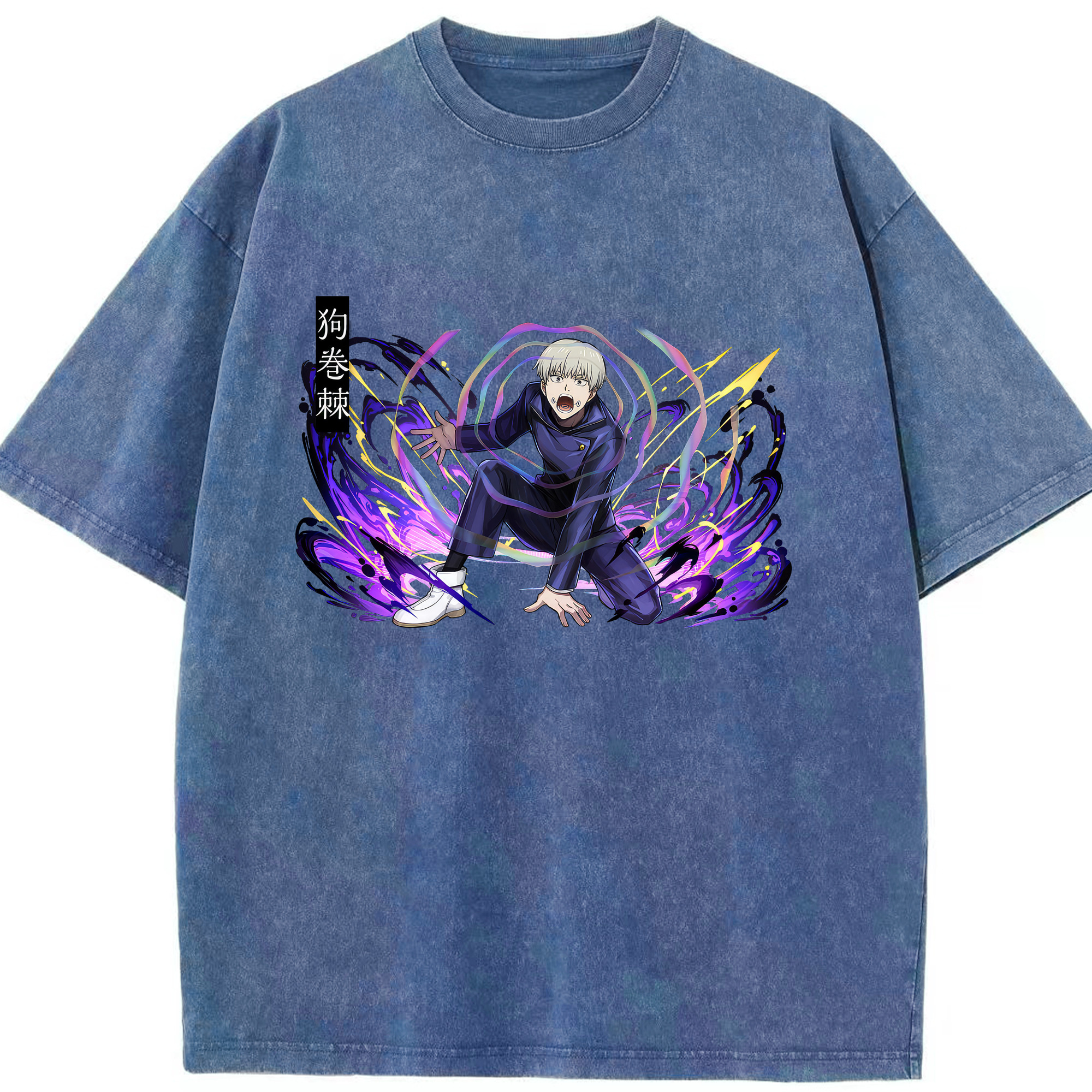 （画像用） 呪術廻戦 Jujutsu Kaisen 綿100% ヴィンテージ風 半袖Tシャツ（フロントプリント）