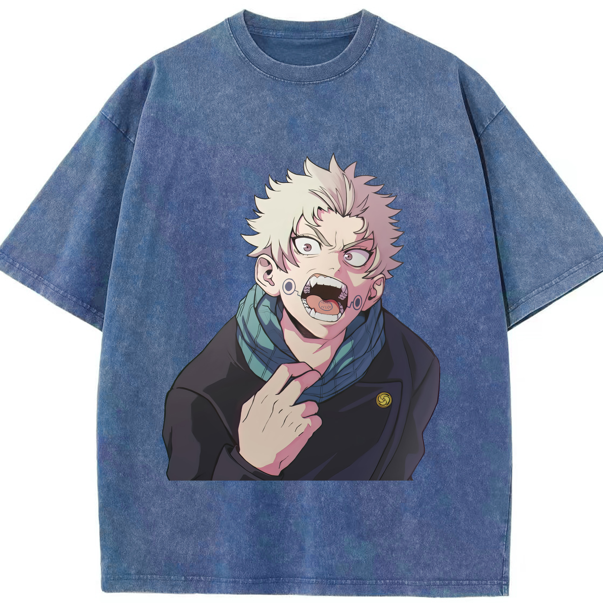 （画像用） 呪術廻戦 Jujutsu Kaisen 綿100% ヴィンテージ風 半袖Tシャツ（フロントプリント）