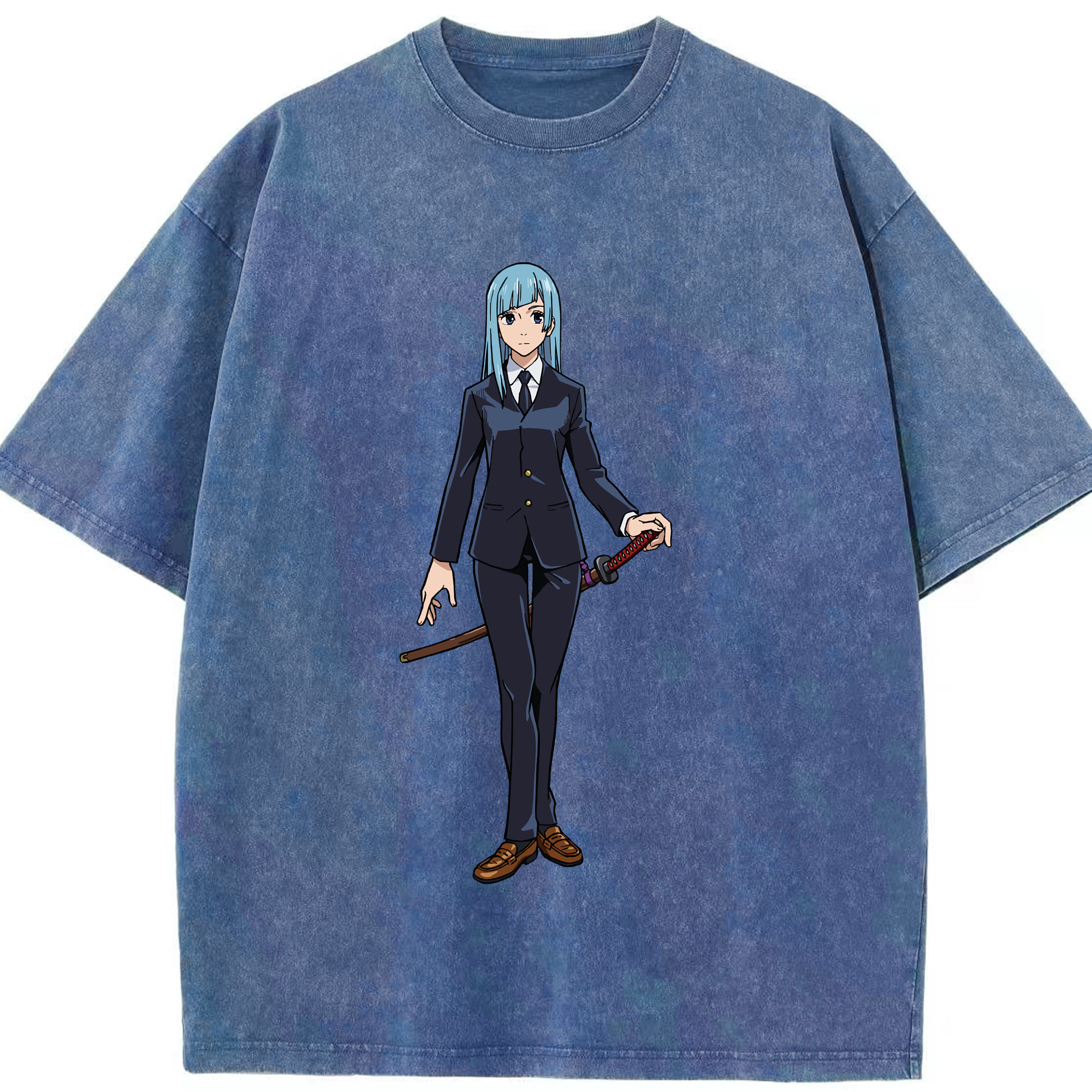 （画像用） 呪術廻戦 Jujutsu Kaisen 綿100% ヴィンテージ風 半袖Tシャツ（フロントプリント）