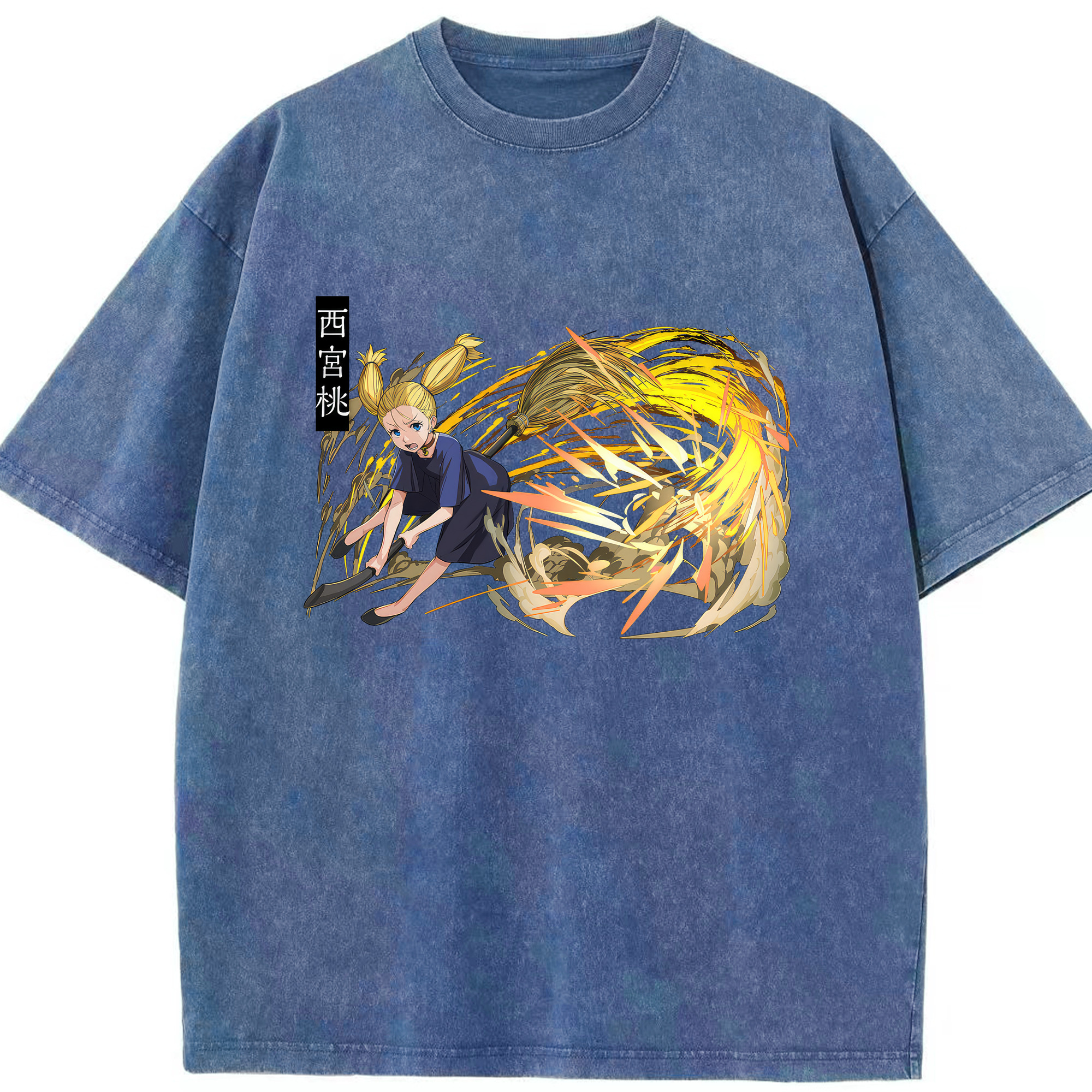 （画像用） 呪術廻戦 Jujutsu Kaisen 綿100% ヴィンテージ風 半袖Tシャツ（フロントプリント）