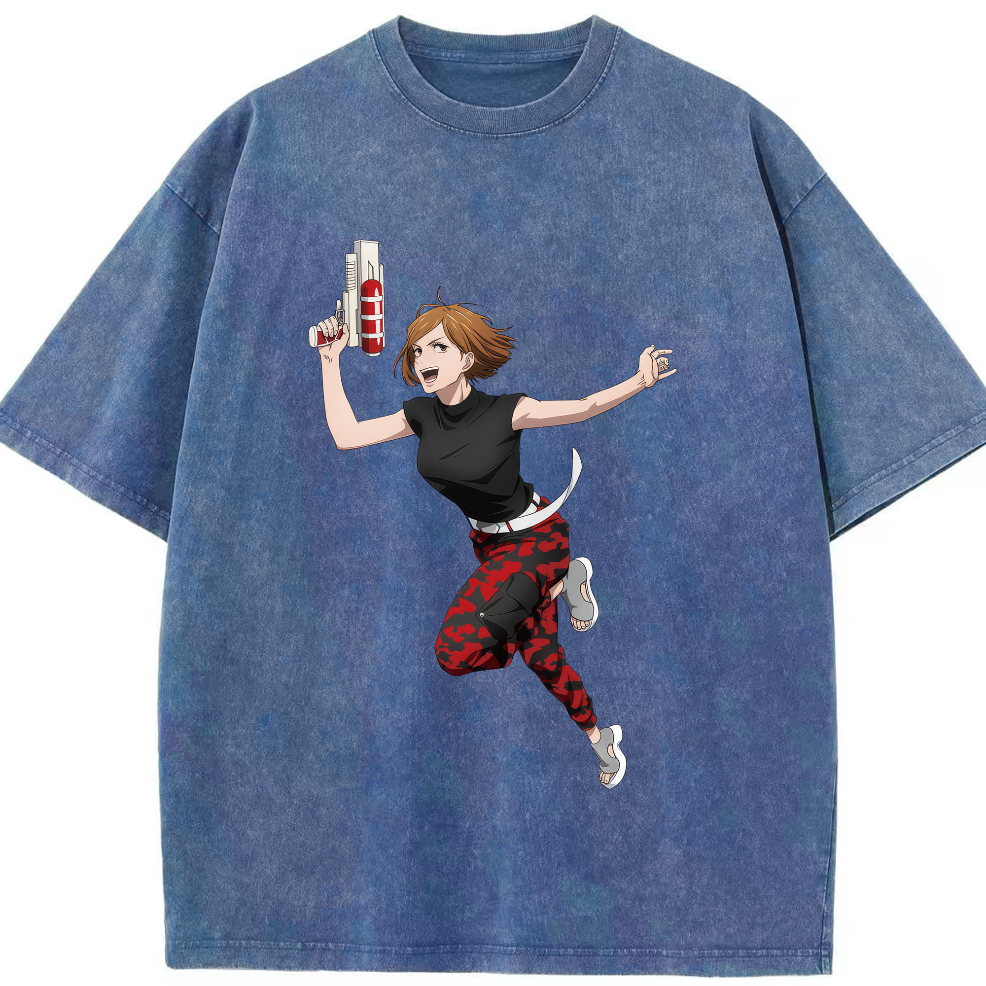 （画像用） 呪術廻戦 Jujutsu Kaisen 綿100% ヴィンテージ風 半袖Tシャツ（フロントプリント）
