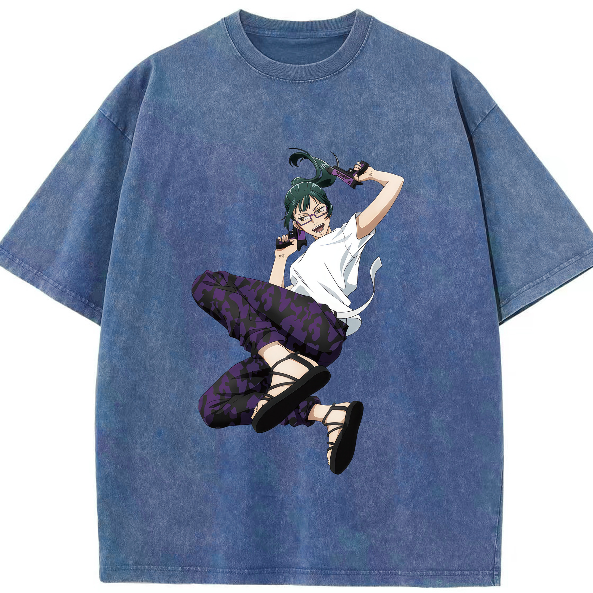 （画像用） 呪術廻戦 Jujutsu Kaisen 綿100% ヴィンテージ風 半袖Tシャツ（フロントプリント）