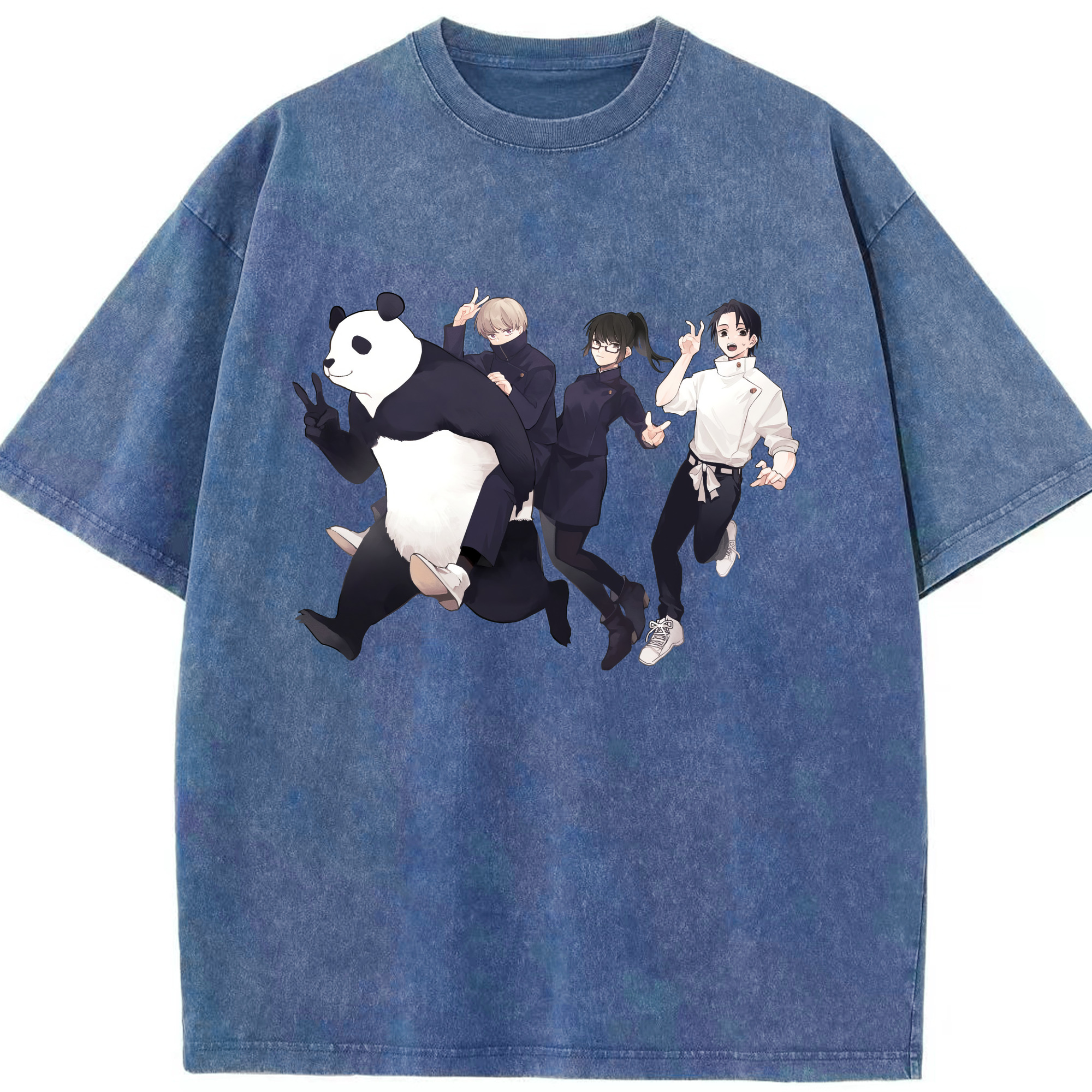 （画像用） 呪術廻戦 Jujutsu Kaisen 綿100% ヴィンテージ風 半袖Tシャツ（フロントプリント）