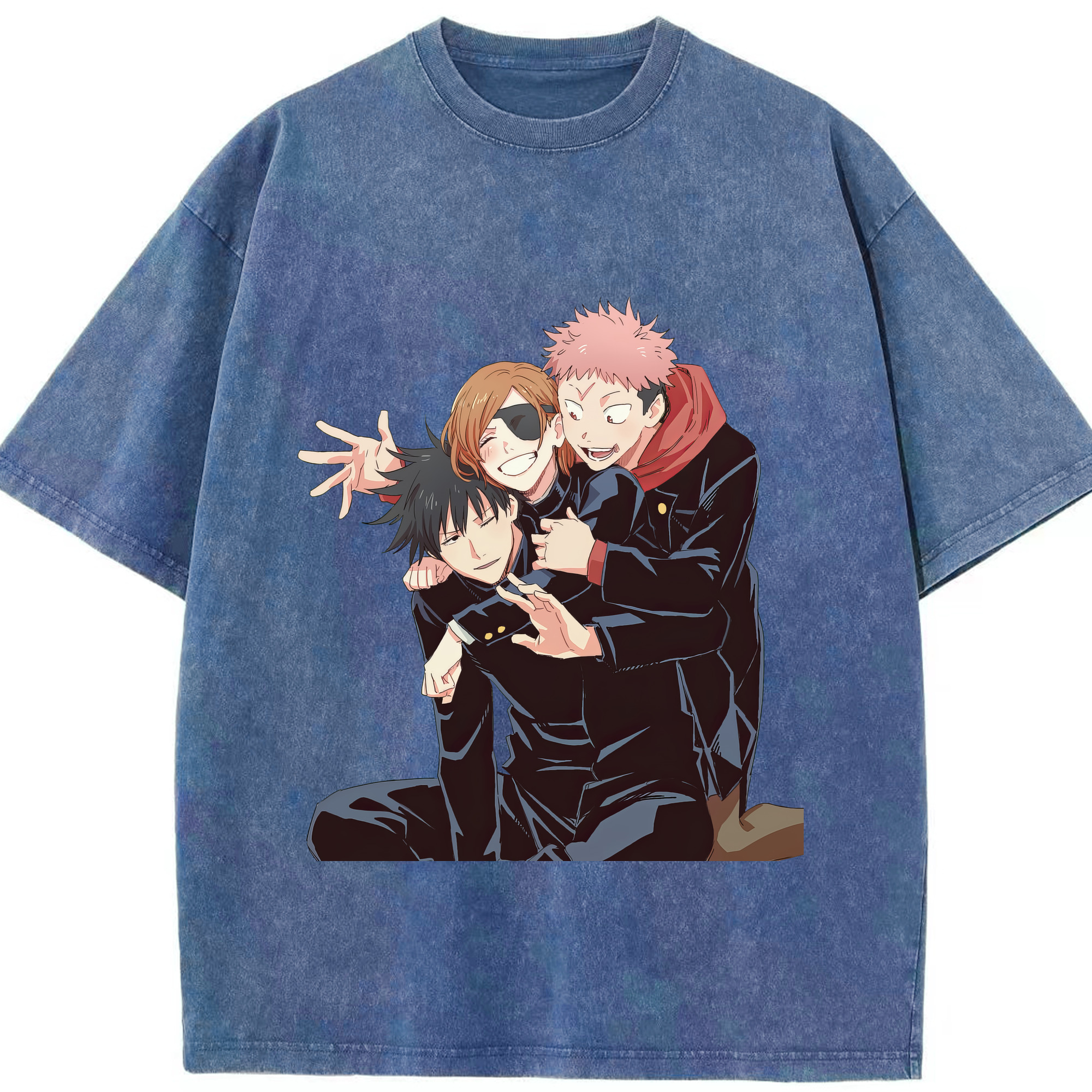 （画像用） 呪術廻戦 Jujutsu Kaisen 綿100% ヴィンテージ風 半袖Tシャツ（フロントプリント）