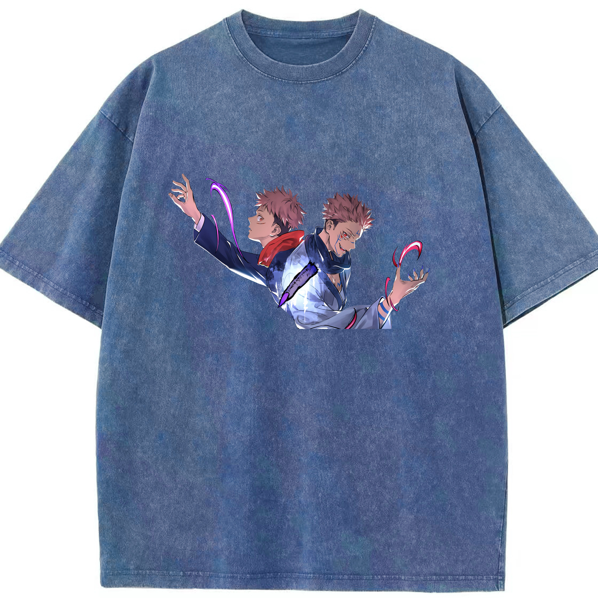 （画像用） 呪術廻戦 Jujutsu Kaisen 綿100% ヴィンテージ風 半袖Tシャツ（フロントプリント）