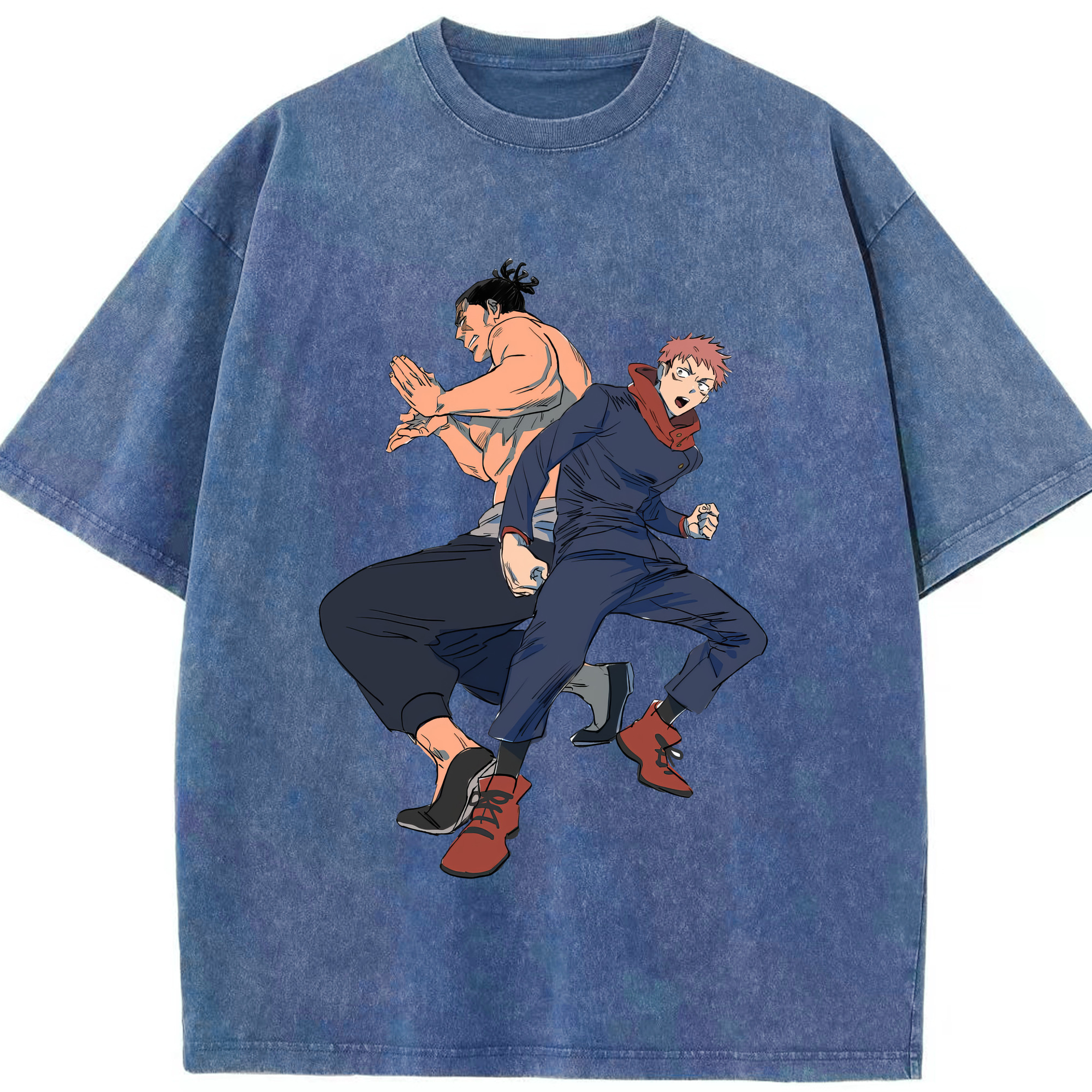 （画像用） 呪術廻戦 Jujutsu Kaisen 綿100% ヴィンテージ風 半袖Tシャツ（フロントプリント）