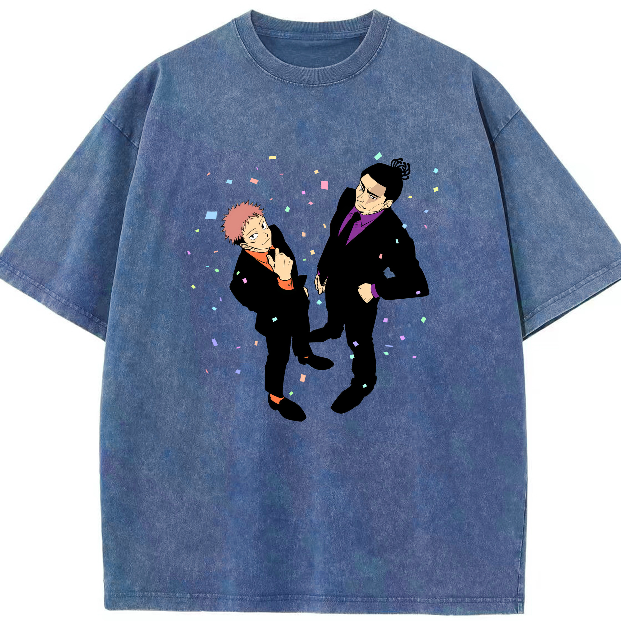 （画像用） 呪術廻戦 Jujutsu Kaisen 綿100% ヴィンテージ風 半袖Tシャツ（フロントプリント）