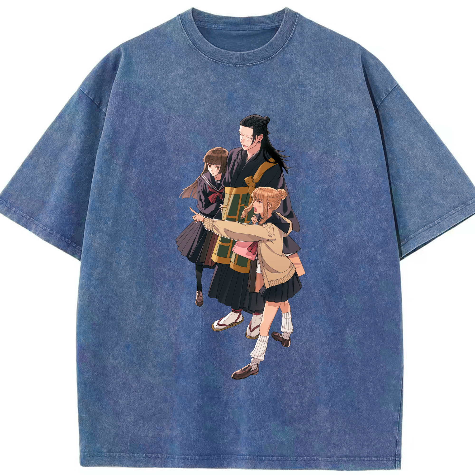 （画像用） 呪術廻戦 Jujutsu Kaisen 綿100% ヴィンテージ風 半袖Tシャツ（フロントプリント）