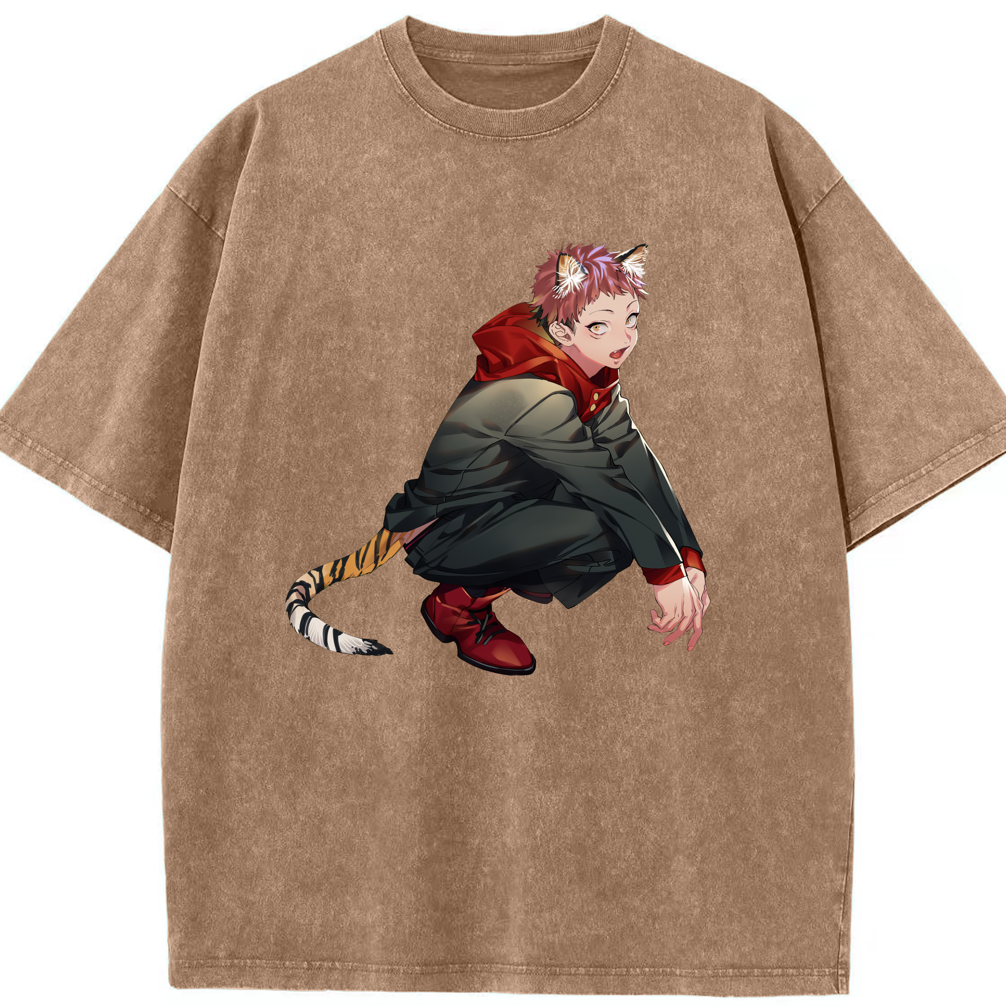 （画像用） 呪術廻戦 Jujutsu Kaisen 綿100% ヴィンテージ風 半袖Tシャツ（フロントプリント）