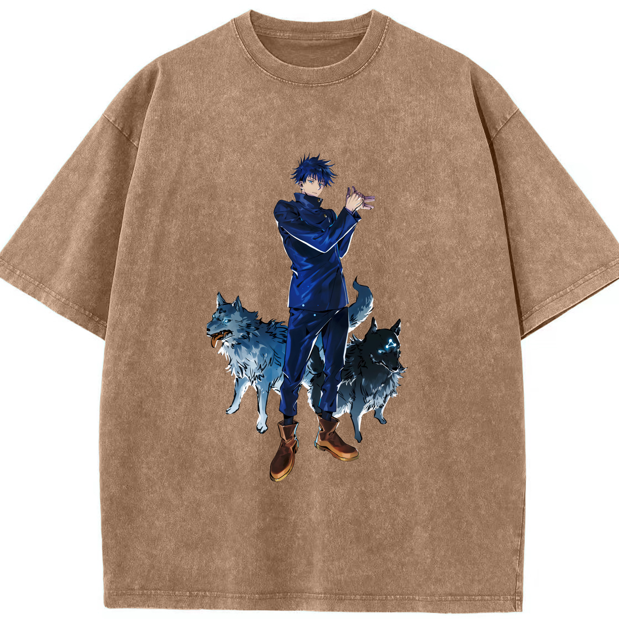 （画像用） 呪術廻戦 Jujutsu Kaisen 綿100% ヴィンテージ風 半袖Tシャツ（フロントプリント）