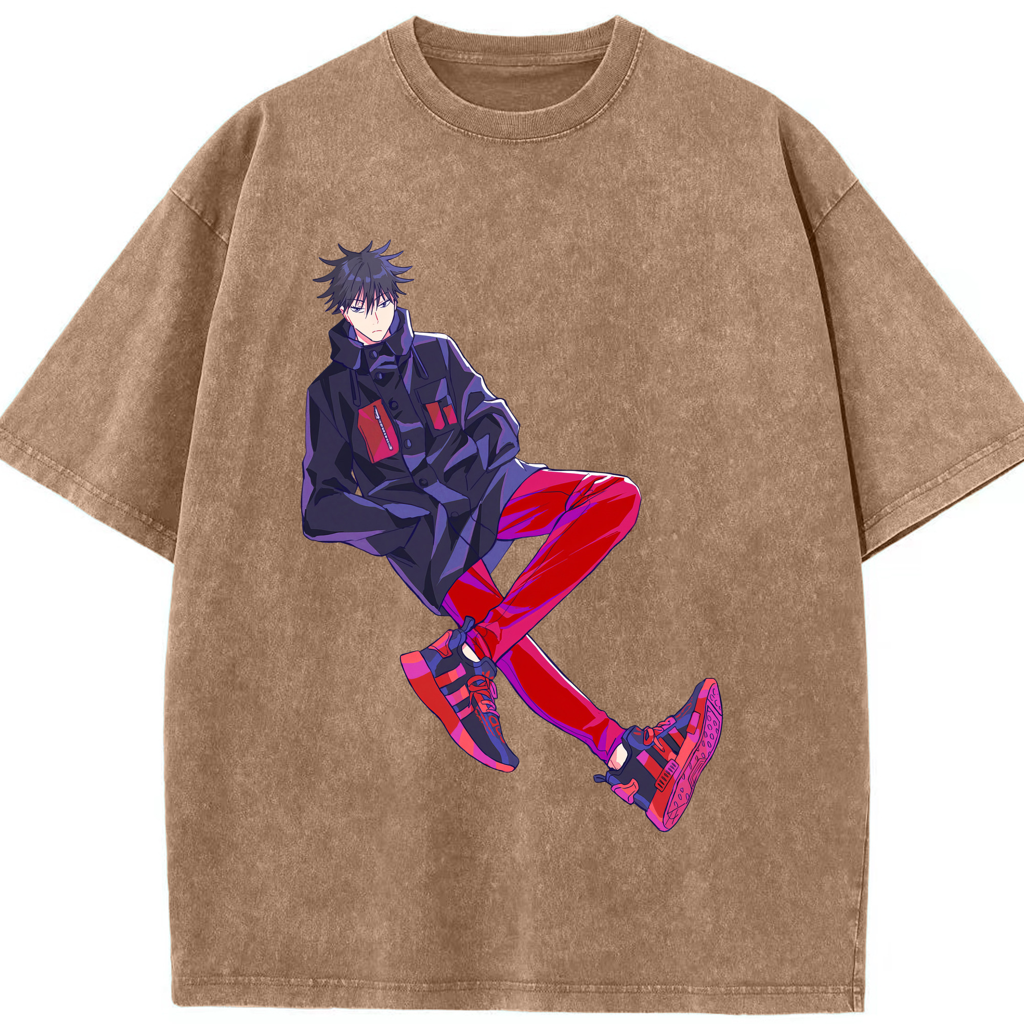 （画像用） 呪術廻戦 Jujutsu Kaisen 綿100% ヴィンテージ風 半袖Tシャツ（フロントプリント）