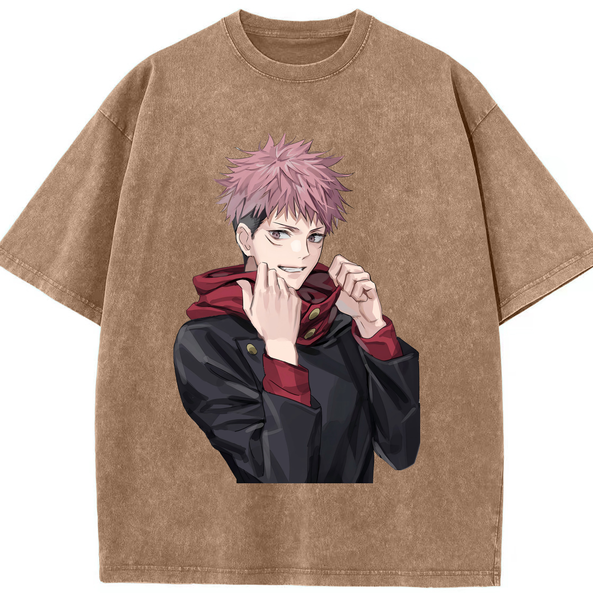 （画像用） 呪術廻戦 Jujutsu Kaisen 綿100% ヴィンテージ風 半袖Tシャツ（フロントプリント）