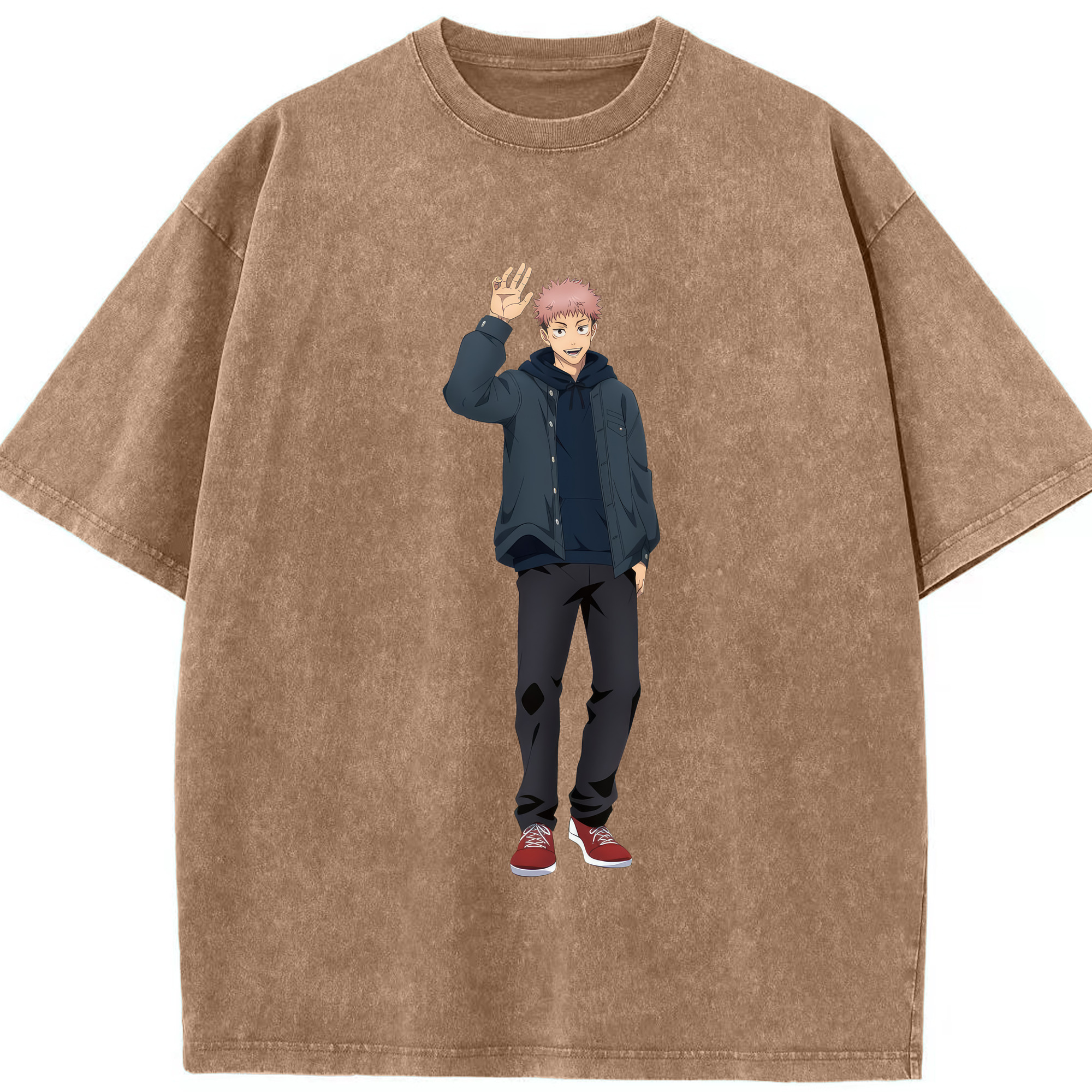 （画像用） 呪術廻戦 Jujutsu Kaisen 綿100% ヴィンテージ風 半袖Tシャツ（フロントプリント）