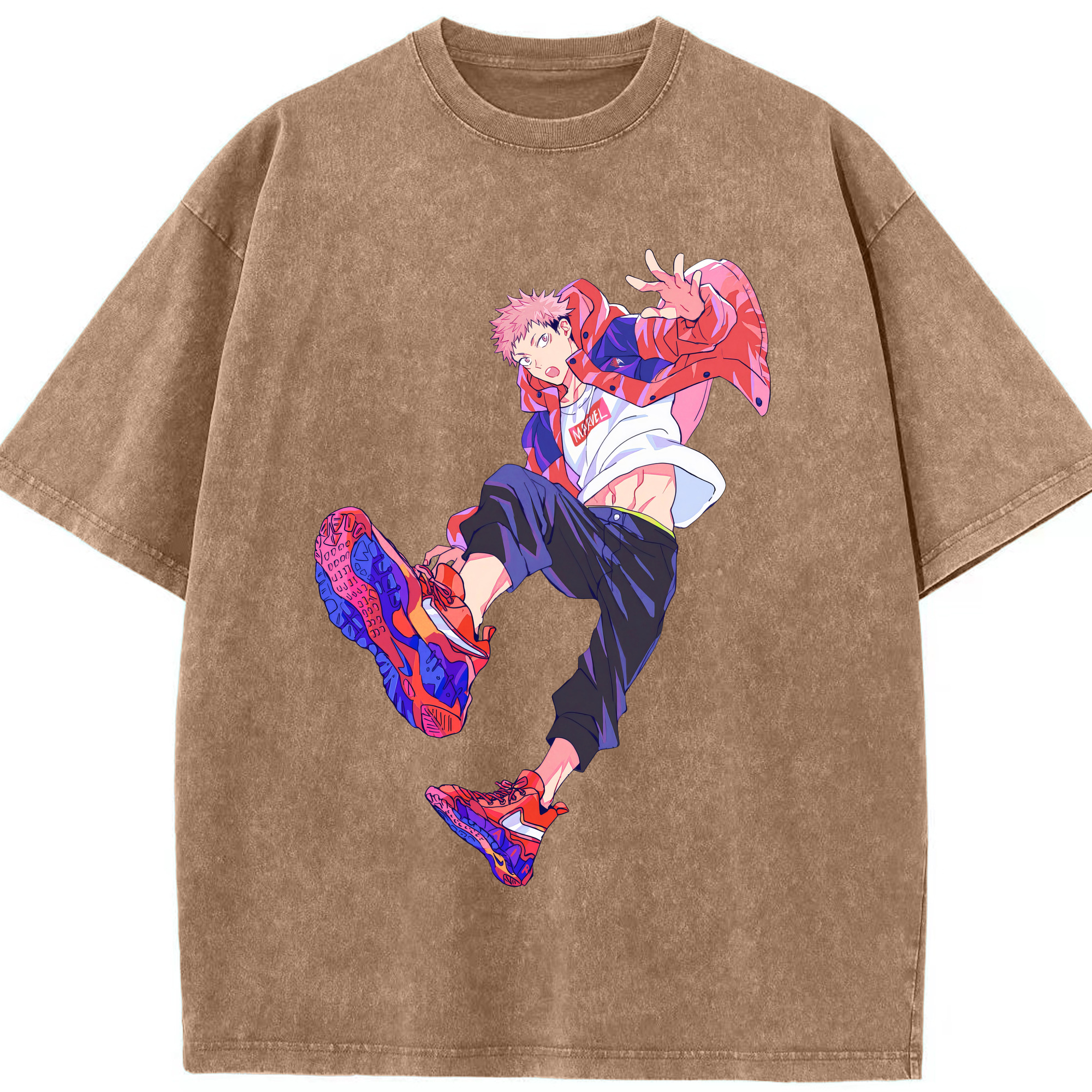 （画像用） 呪術廻戦 Jujutsu Kaisen 綿100% ヴィンテージ風 半袖Tシャツ（フロントプリント）