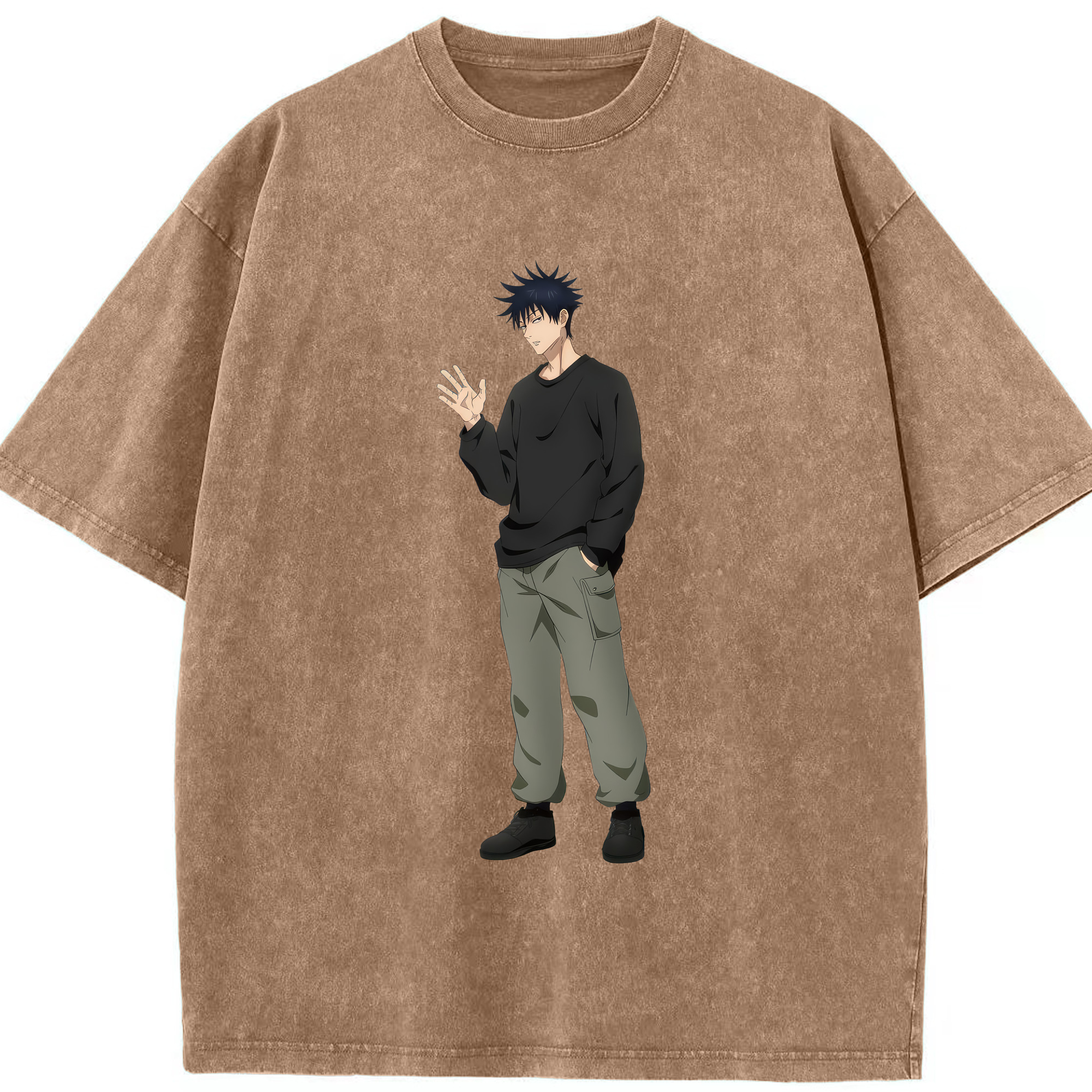 （画像用） 呪術廻戦 Jujutsu Kaisen 綿100% ヴィンテージ風 半袖Tシャツ（フロントプリント）