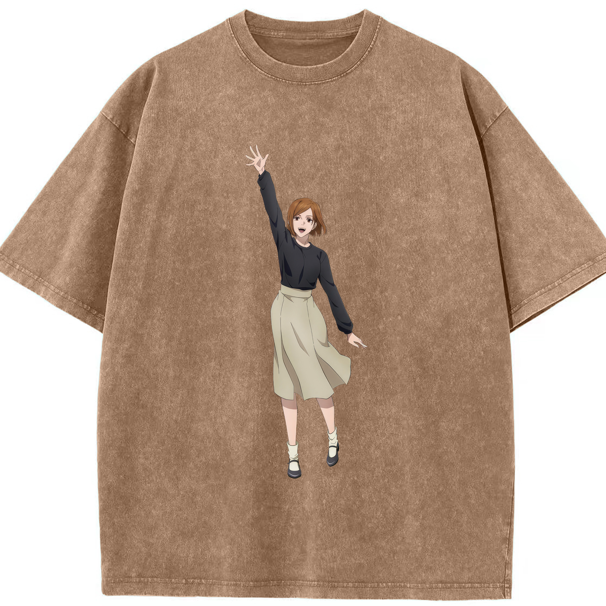 （画像用） 呪術廻戦 Jujutsu Kaisen 綿100% ヴィンテージ風 半袖Tシャツ（フロントプリント）