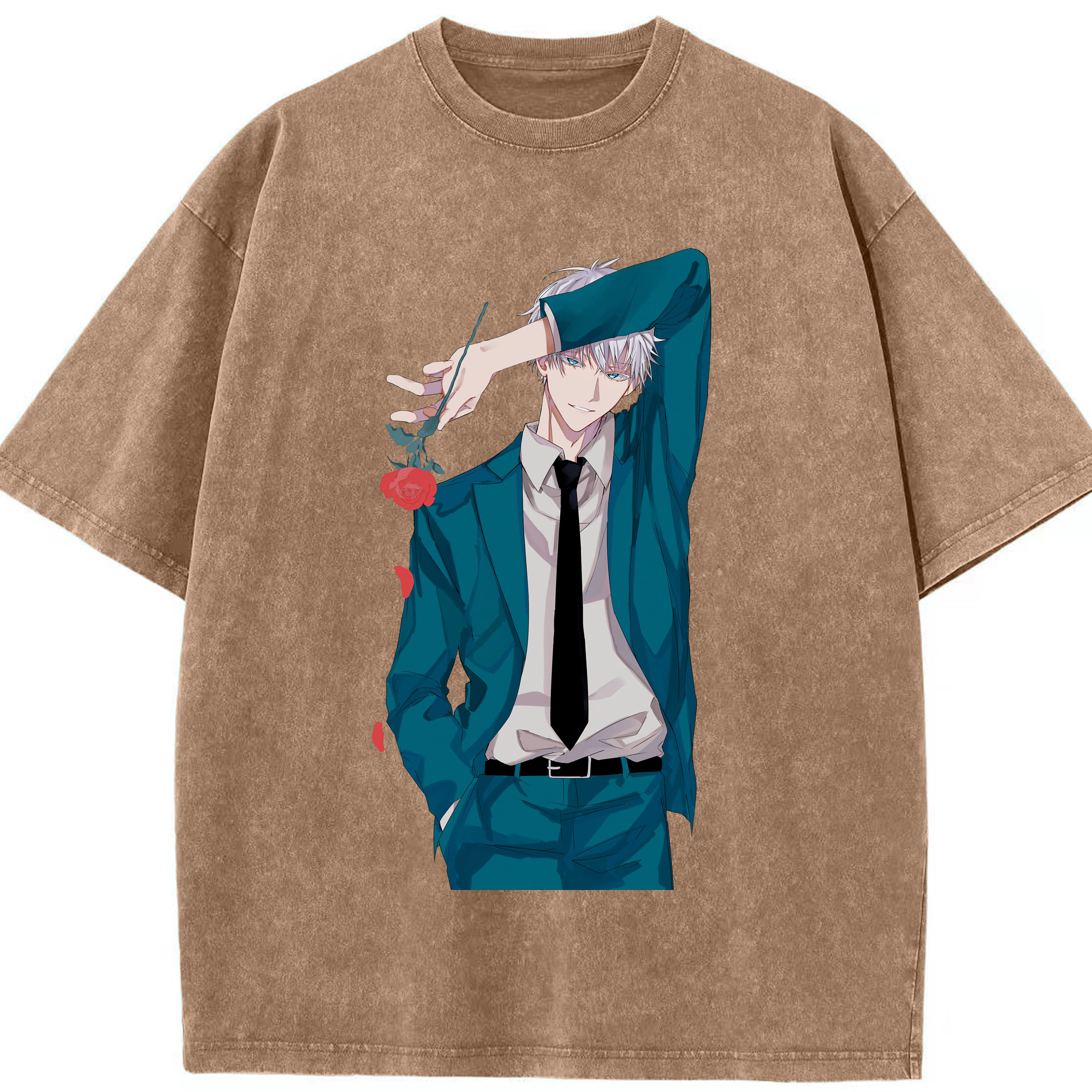 （画像用） 呪術廻戦 Jujutsu Kaisen 綿100% ヴィンテージ風 半袖Tシャツ（フロントプリント）