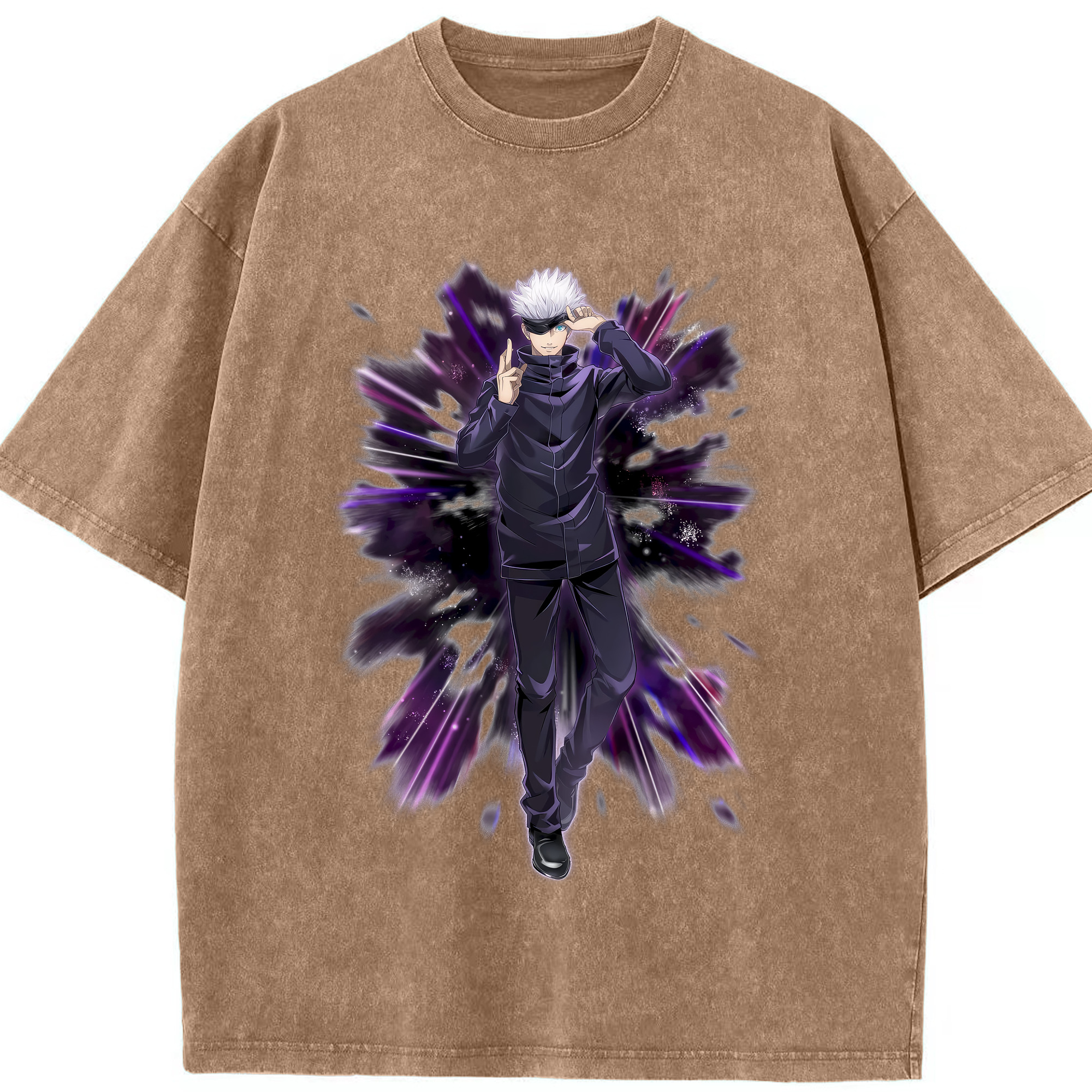 （画像用） 呪術廻戦 Jujutsu Kaisen 綿100% ヴィンテージ風 半袖Tシャツ（フロントプリント）