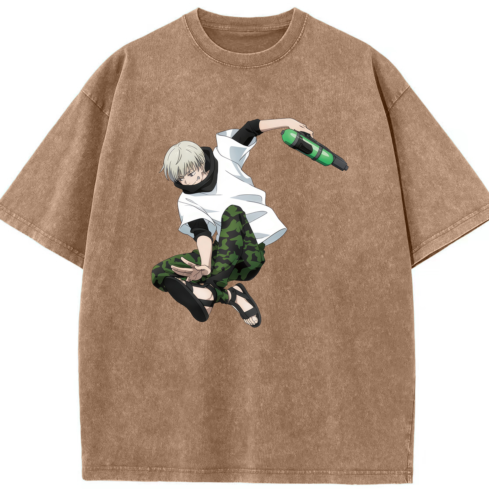 （画像用） 呪術廻戦 Jujutsu Kaisen 綿100% ヴィンテージ風 半袖Tシャツ（フロントプリント）