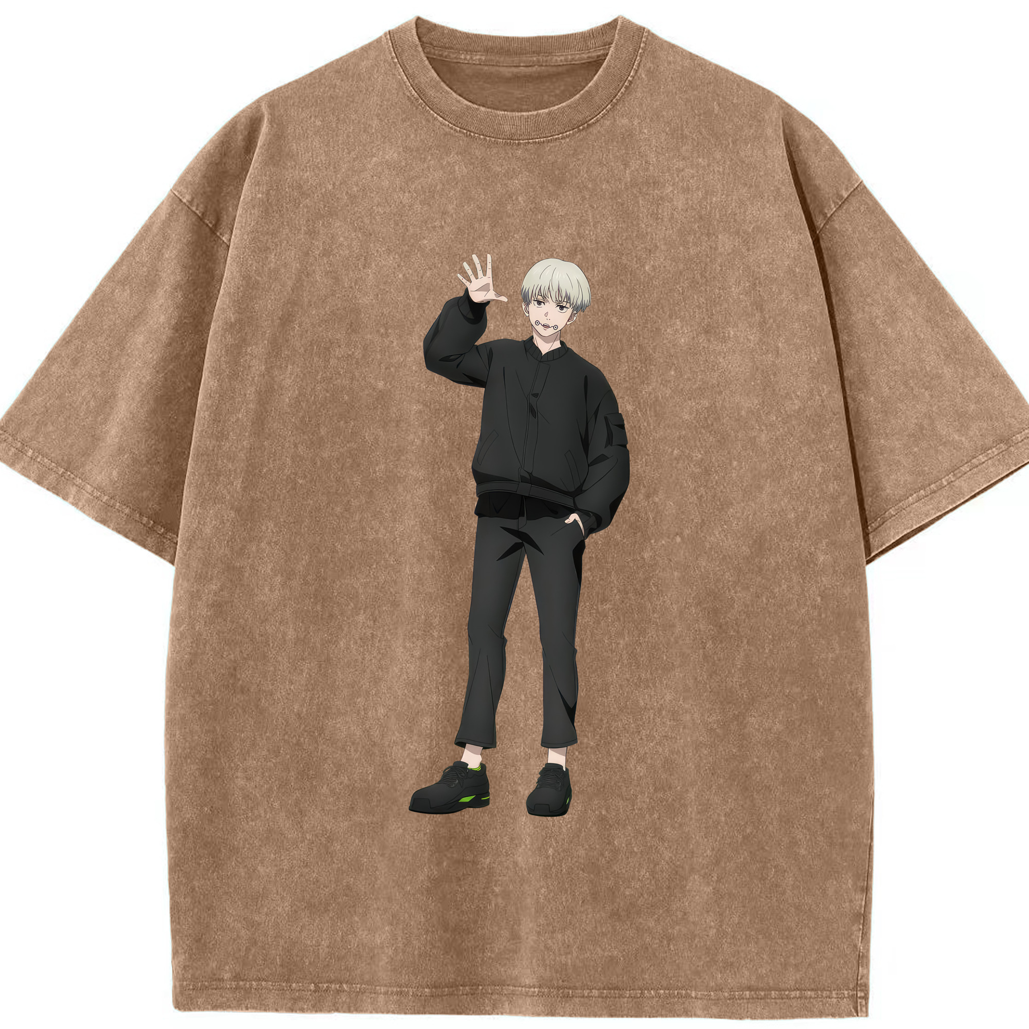 （画像用） 呪術廻戦 Jujutsu Kaisen 綿100% ヴィンテージ風 半袖Tシャツ（フロントプリント）