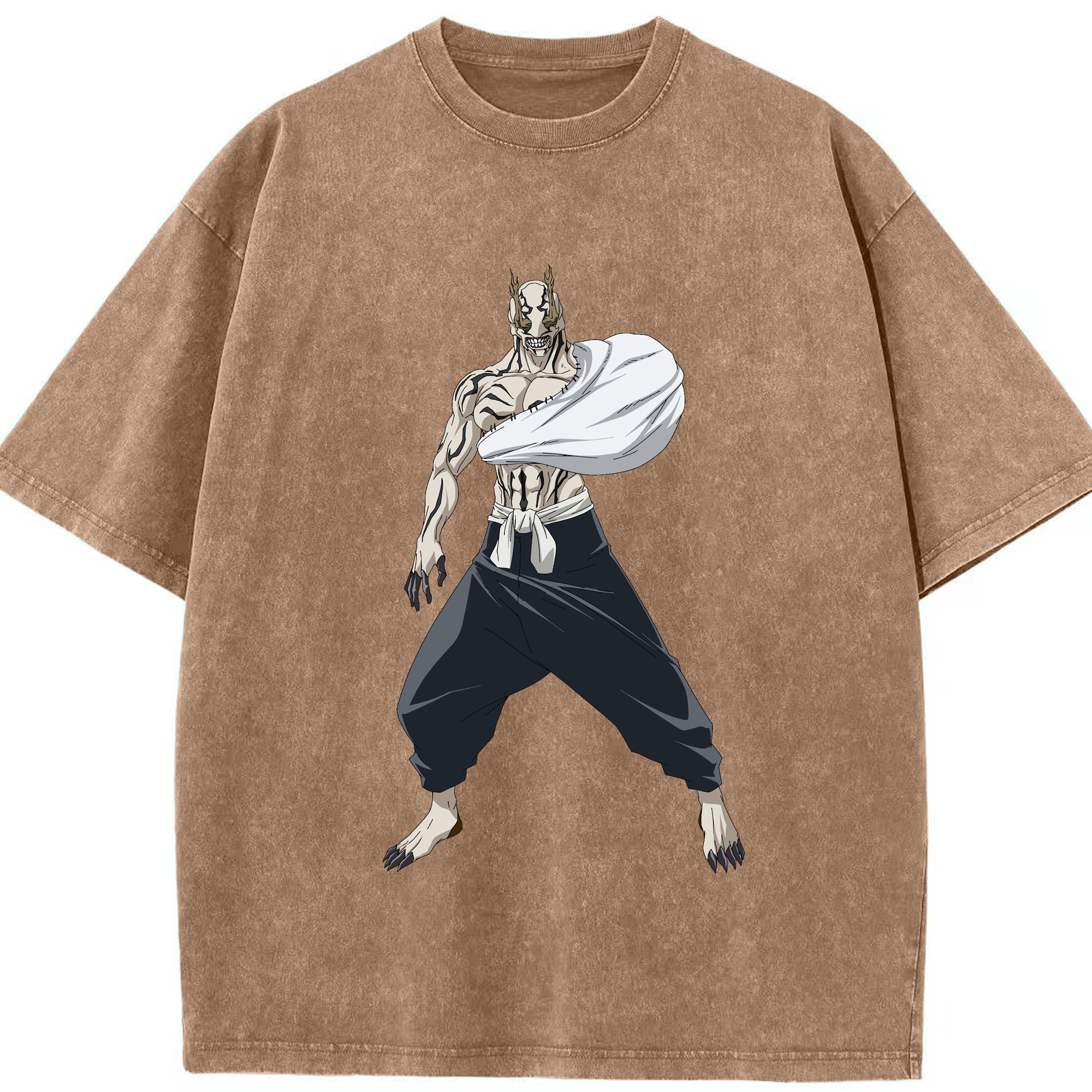 （画像用） 呪術廻戦 Jujutsu Kaisen 綿100% ヴィンテージ風 半袖Tシャツ（フロントプリント）