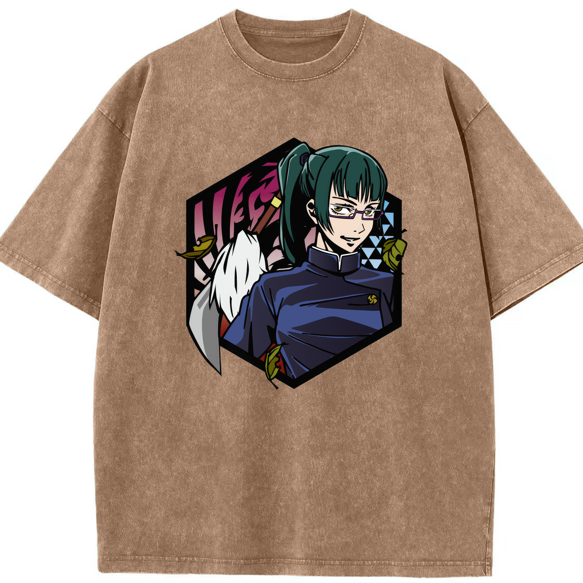 （画像用） 呪術廻戦 Jujutsu Kaisen 綿100% ヴィンテージ風 半袖Tシャツ（フロントプリント）