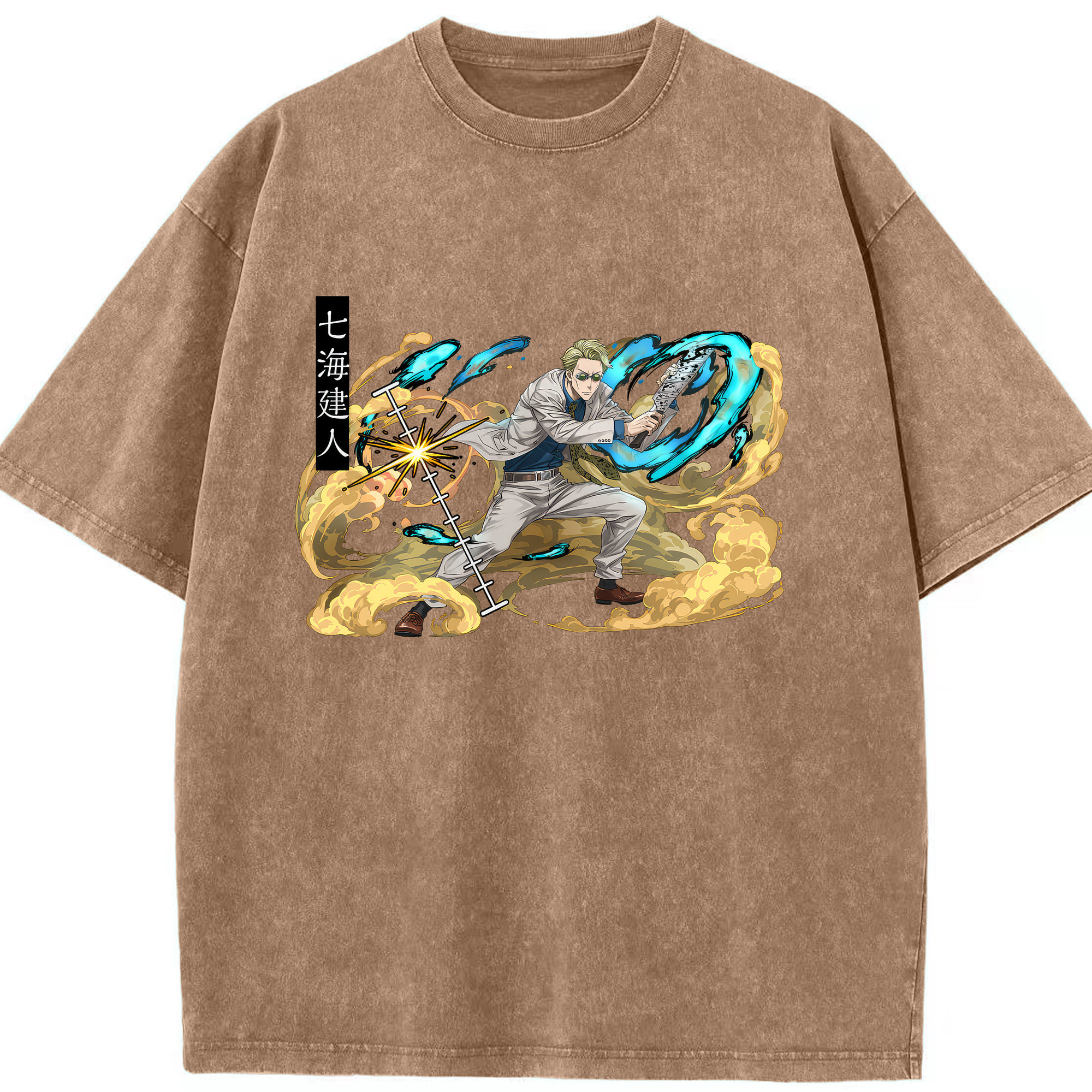 （画像用） 呪術廻戦 Jujutsu Kaisen 綿100% ヴィンテージ風 半袖Tシャツ（フロントプリント）