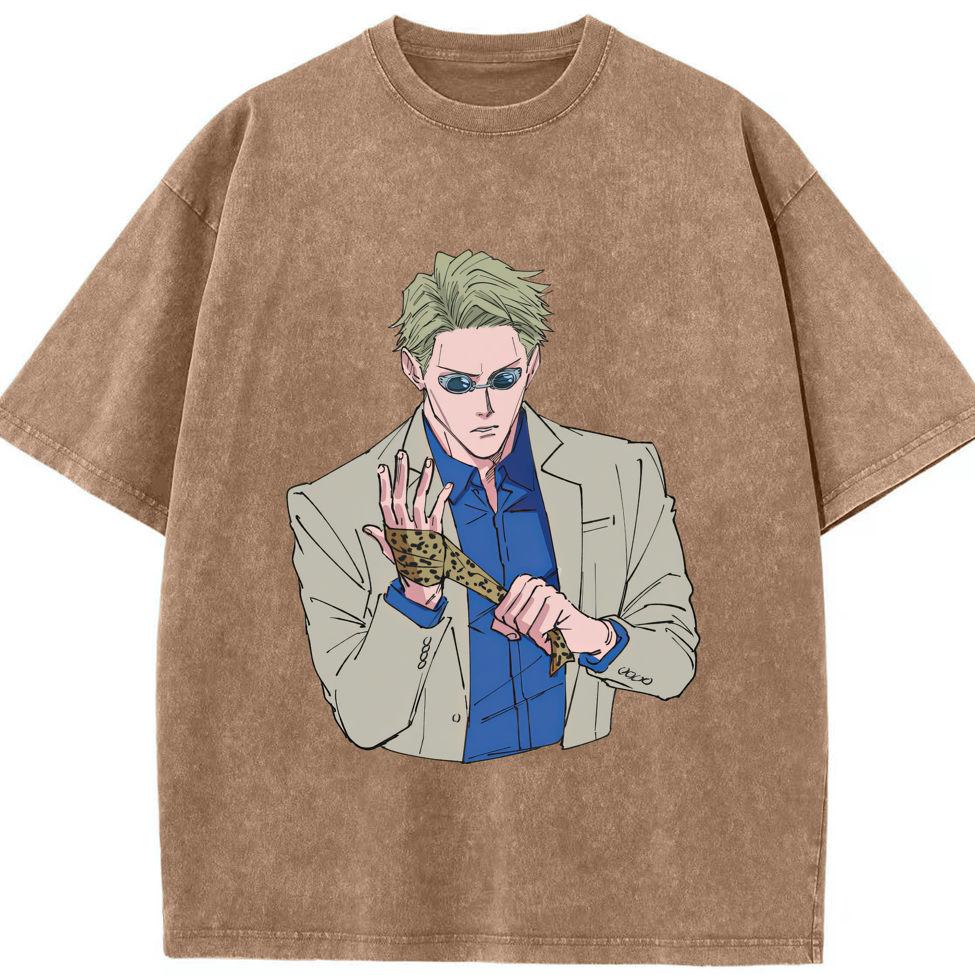 （画像用） 呪術廻戦 Jujutsu Kaisen 綿100% ヴィンテージ風 半袖Tシャツ（フロントプリント）