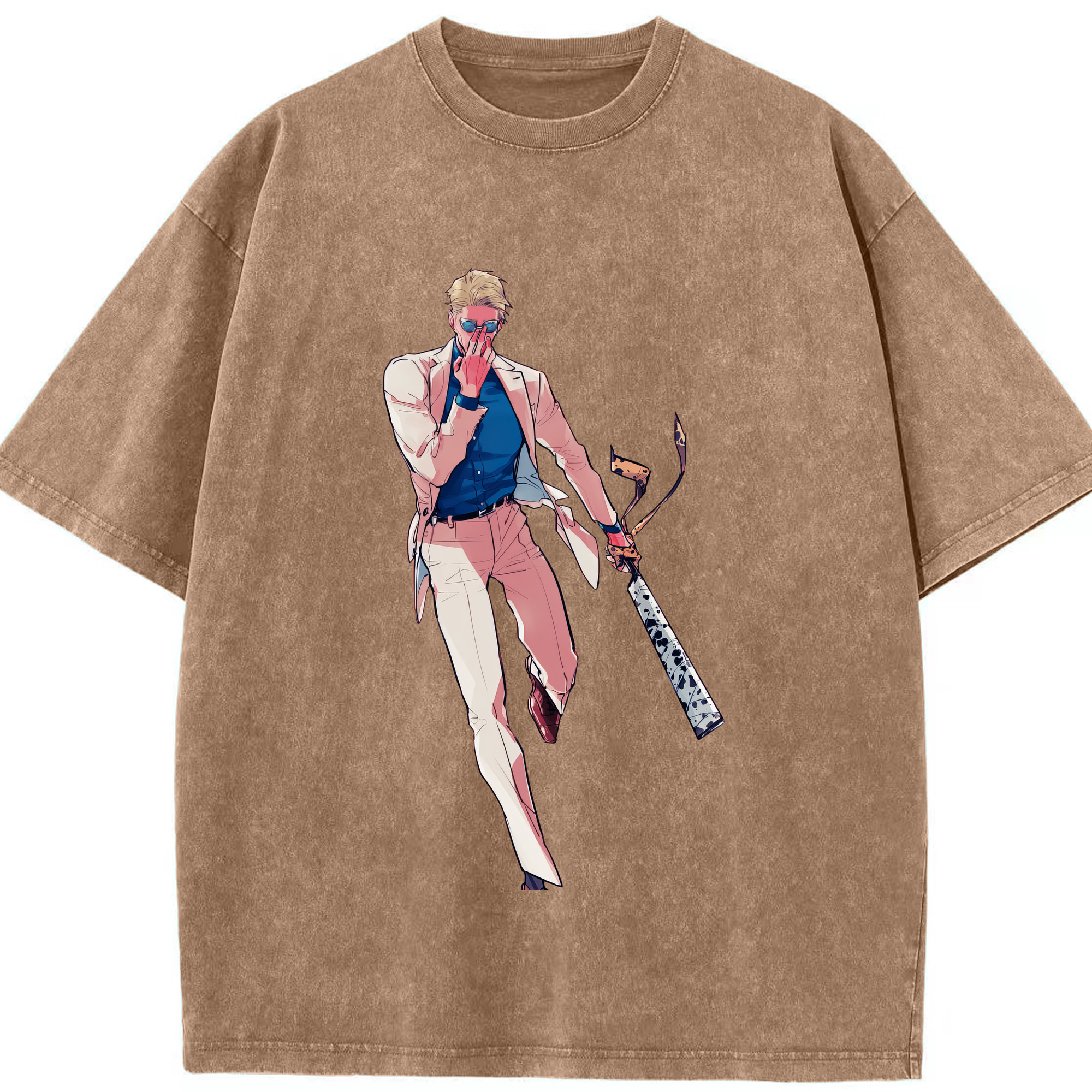 （画像用） 呪術廻戦 Jujutsu Kaisen 綿100% ヴィンテージ風 半袖Tシャツ（フロントプリント）