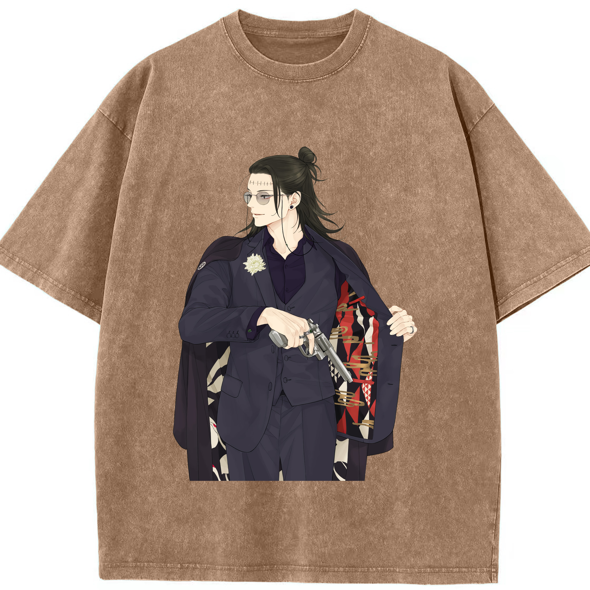 （画像用） 呪術廻戦 Jujutsu Kaisen 綿100% ヴィンテージ風 半袖Tシャツ（フロントプリント）