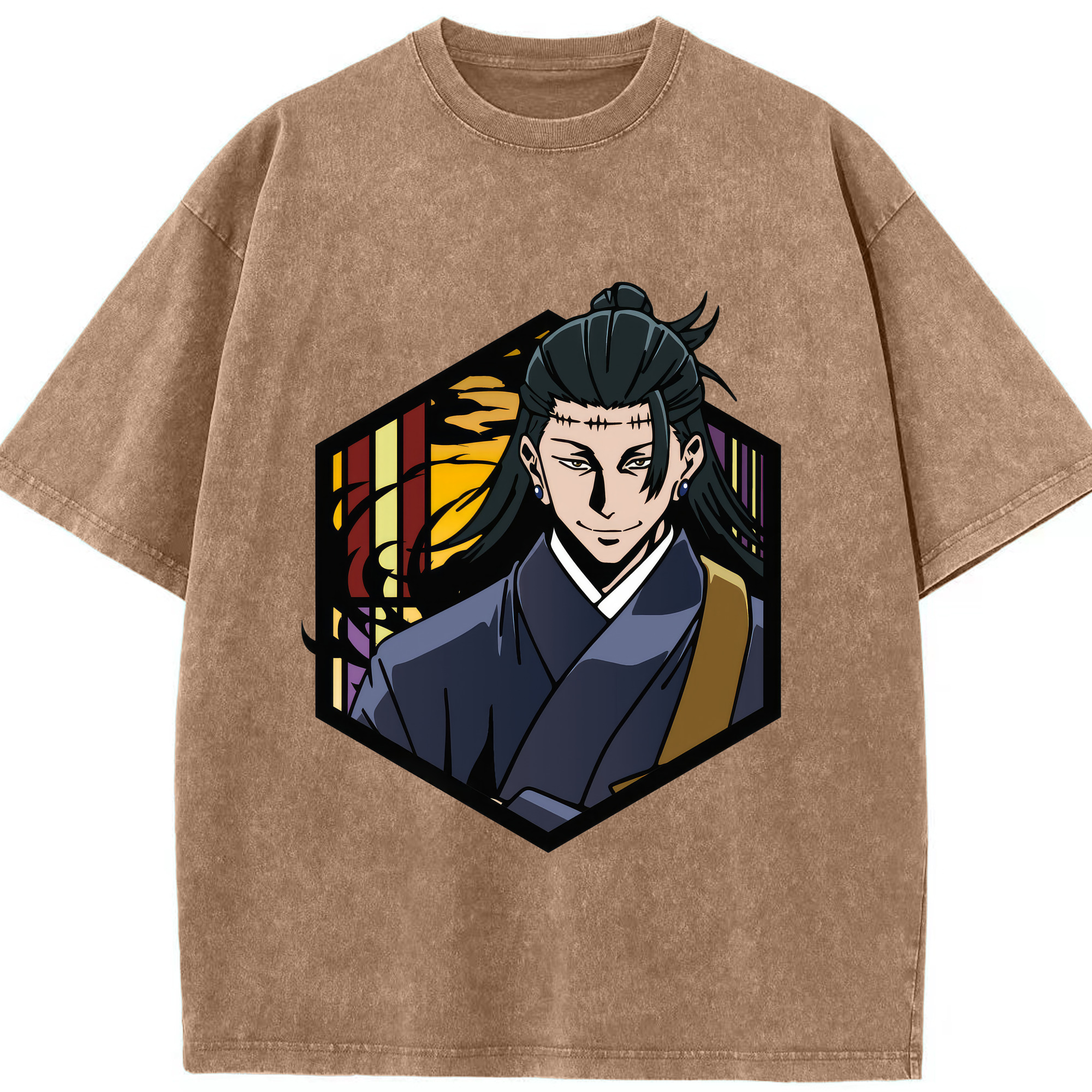 （画像用） 呪術廻戦 Jujutsu Kaisen 綿100% ヴィンテージ風 半袖Tシャツ（フロントプリント）