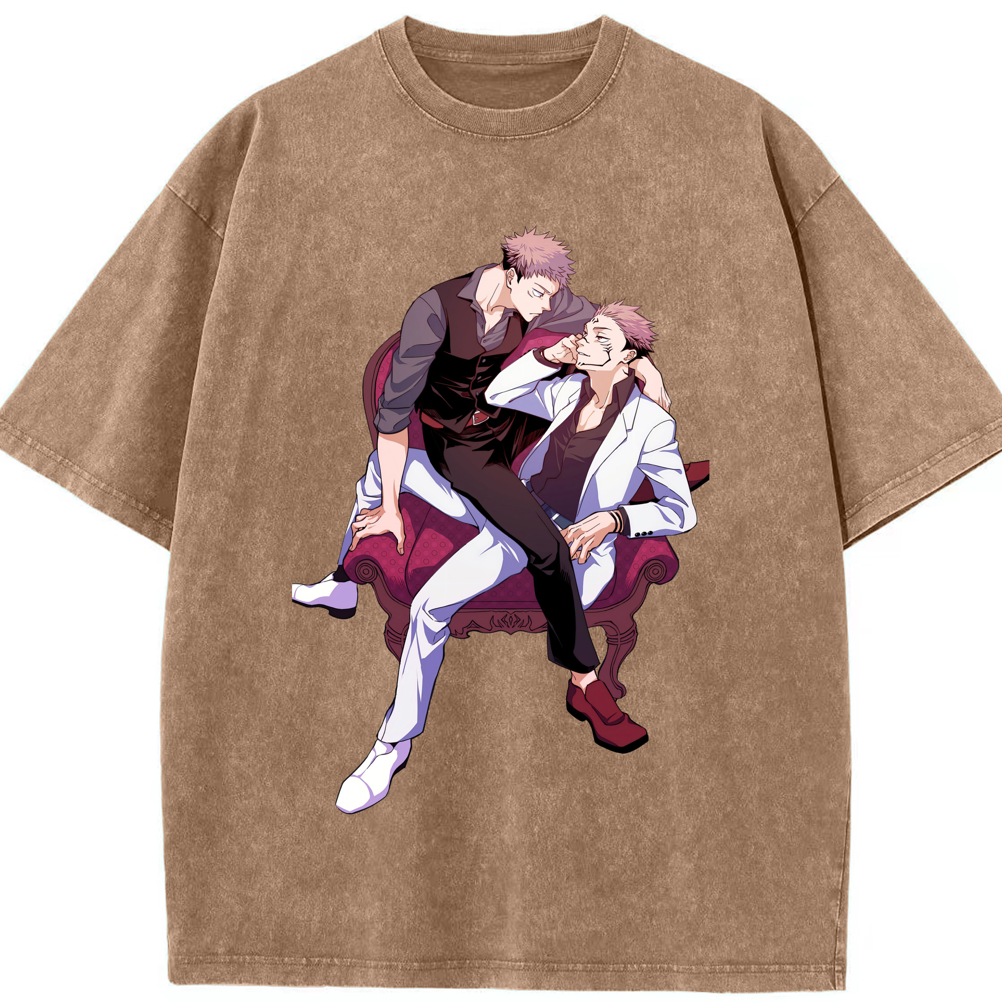（画像用） 呪術廻戦 Jujutsu Kaisen 綿100% ヴィンテージ風 半袖Tシャツ（フロントプリント）