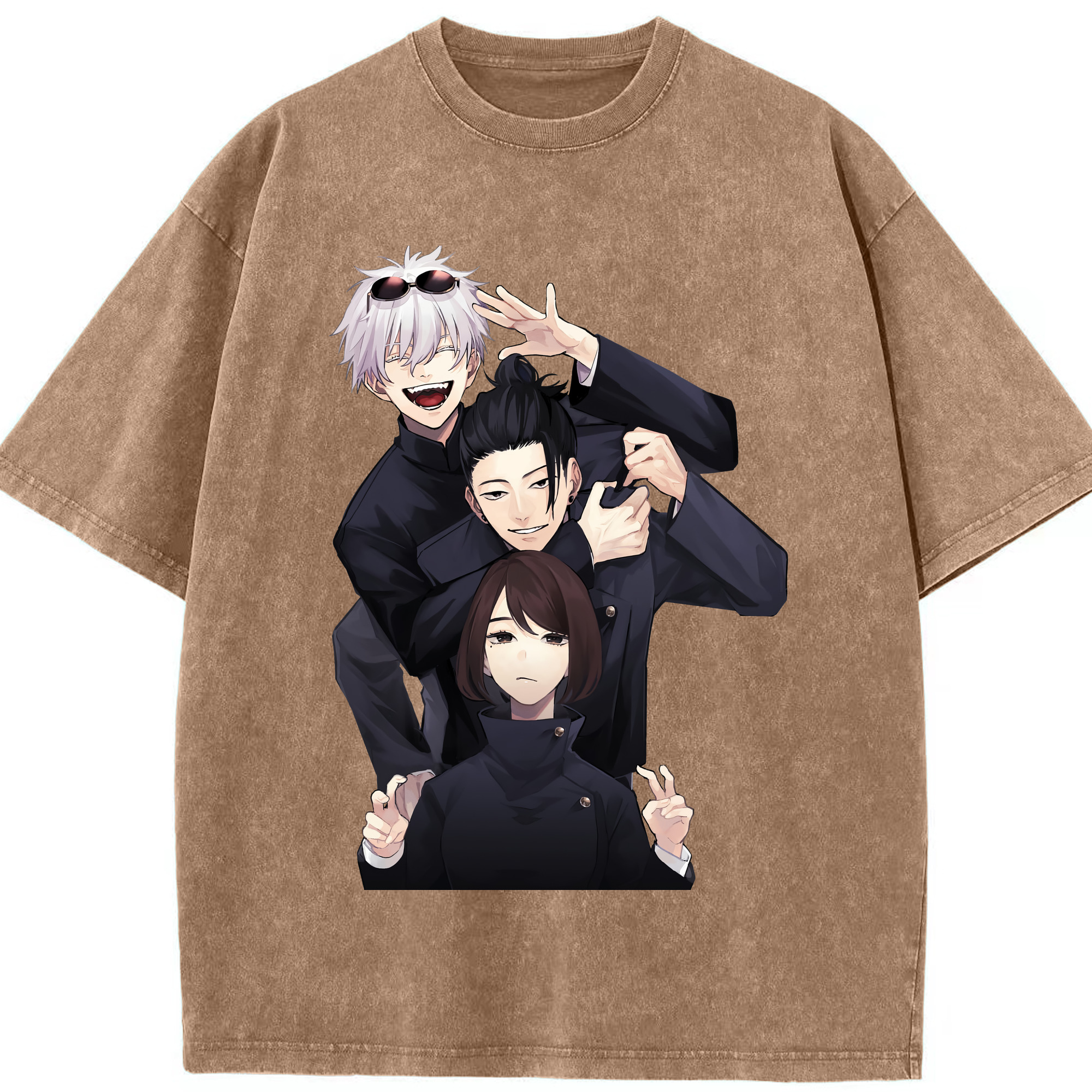 （画像用） 呪術廻戦 Jujutsu Kaisen 綿100% ヴィンテージ風 半袖Tシャツ（フロントプリント）