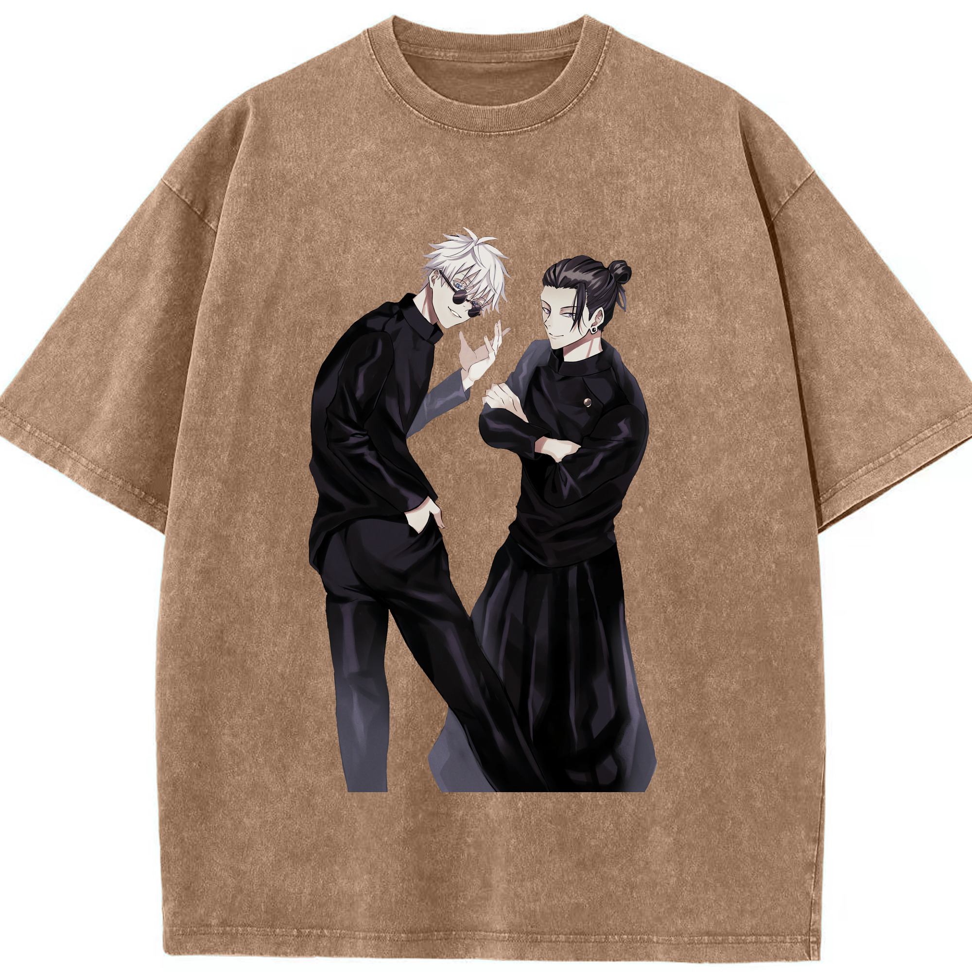（画像用） 呪術廻戦 Jujutsu Kaisen 綿100% ヴィンテージ風 半袖Tシャツ（フロントプリント）