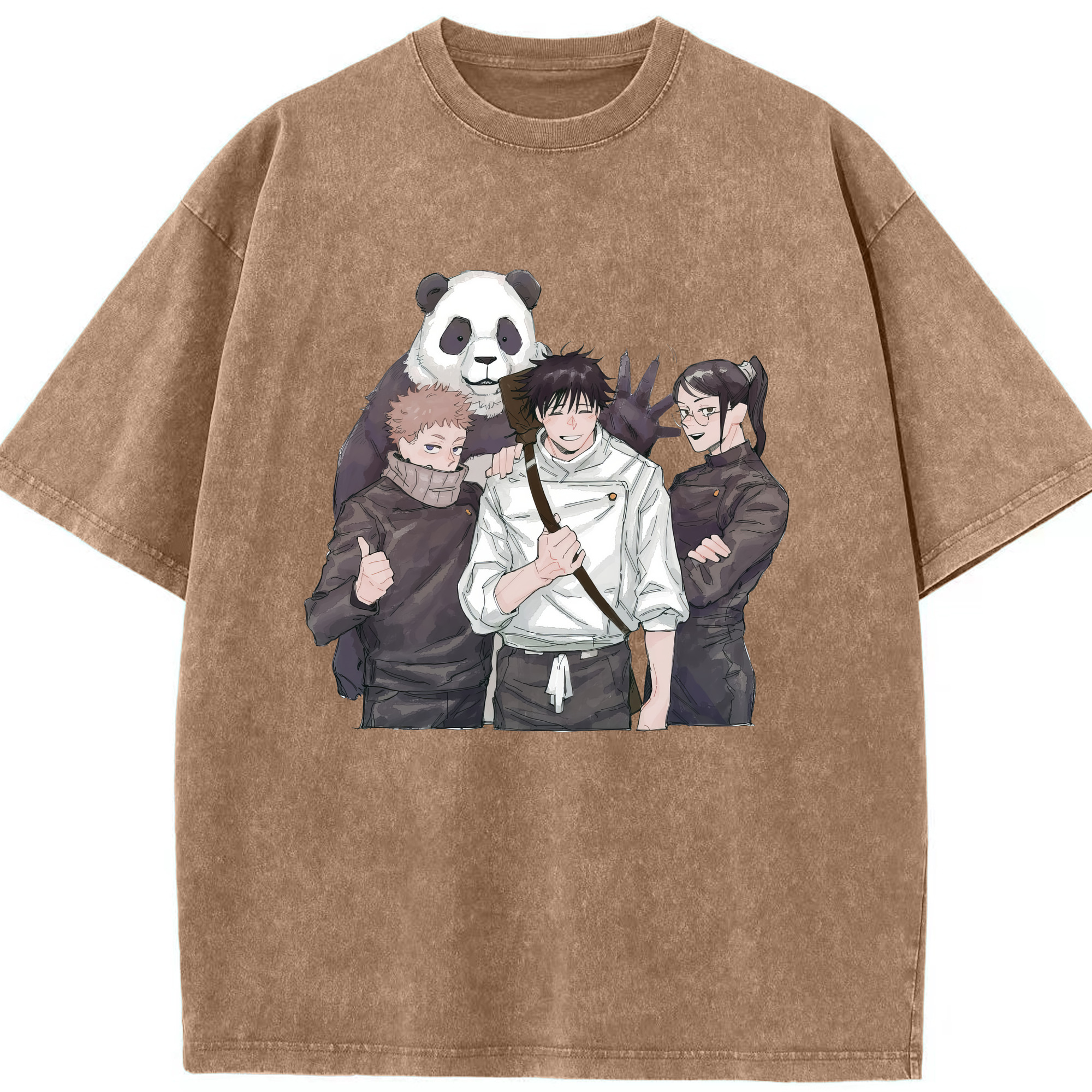 （画像用） 呪術廻戦 Jujutsu Kaisen 綿100% ヴィンテージ風 半袖Tシャツ（フロントプリント）