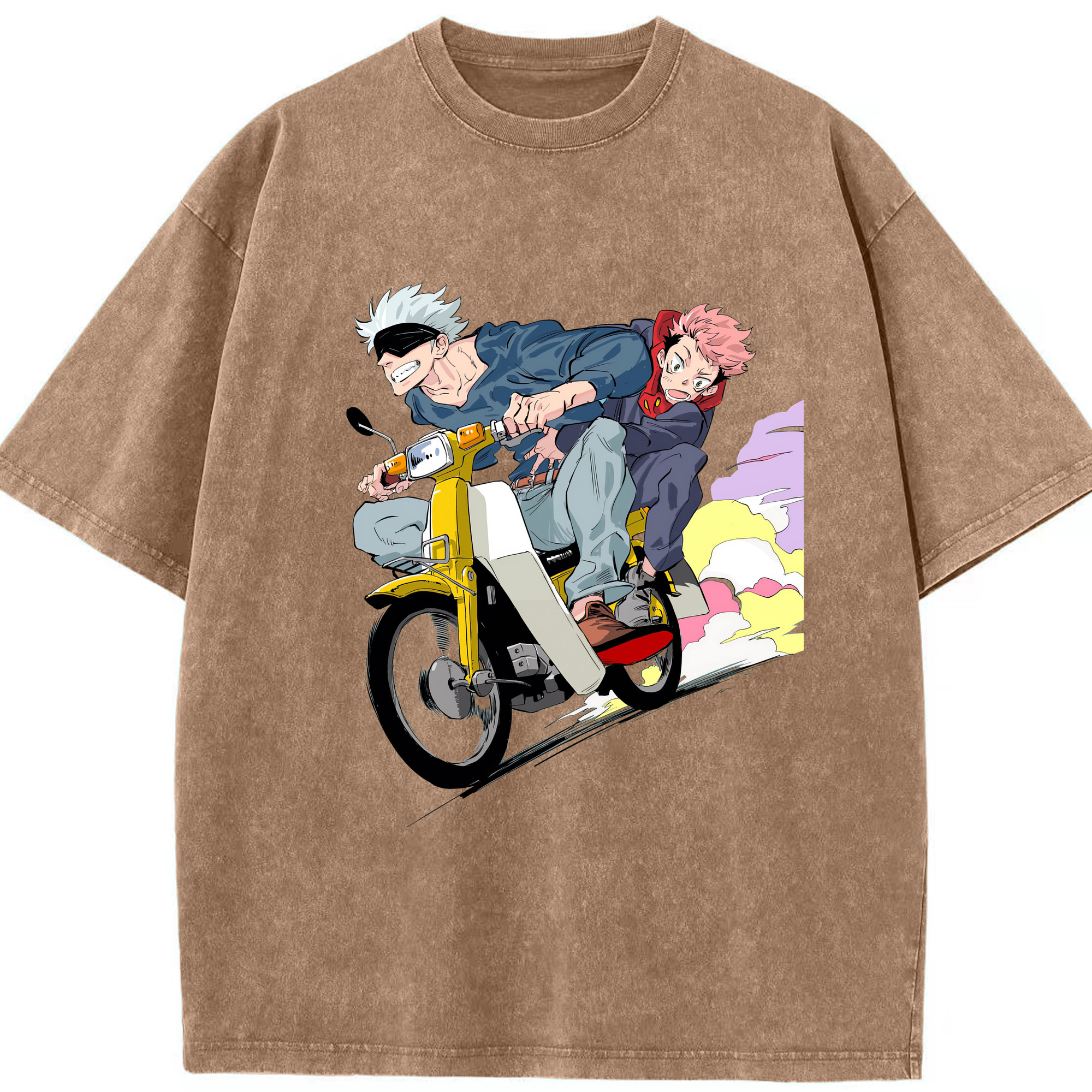 （画像用） 呪術廻戦 Jujutsu Kaisen 綿100% ヴィンテージ風 半袖Tシャツ（フロントプリント）