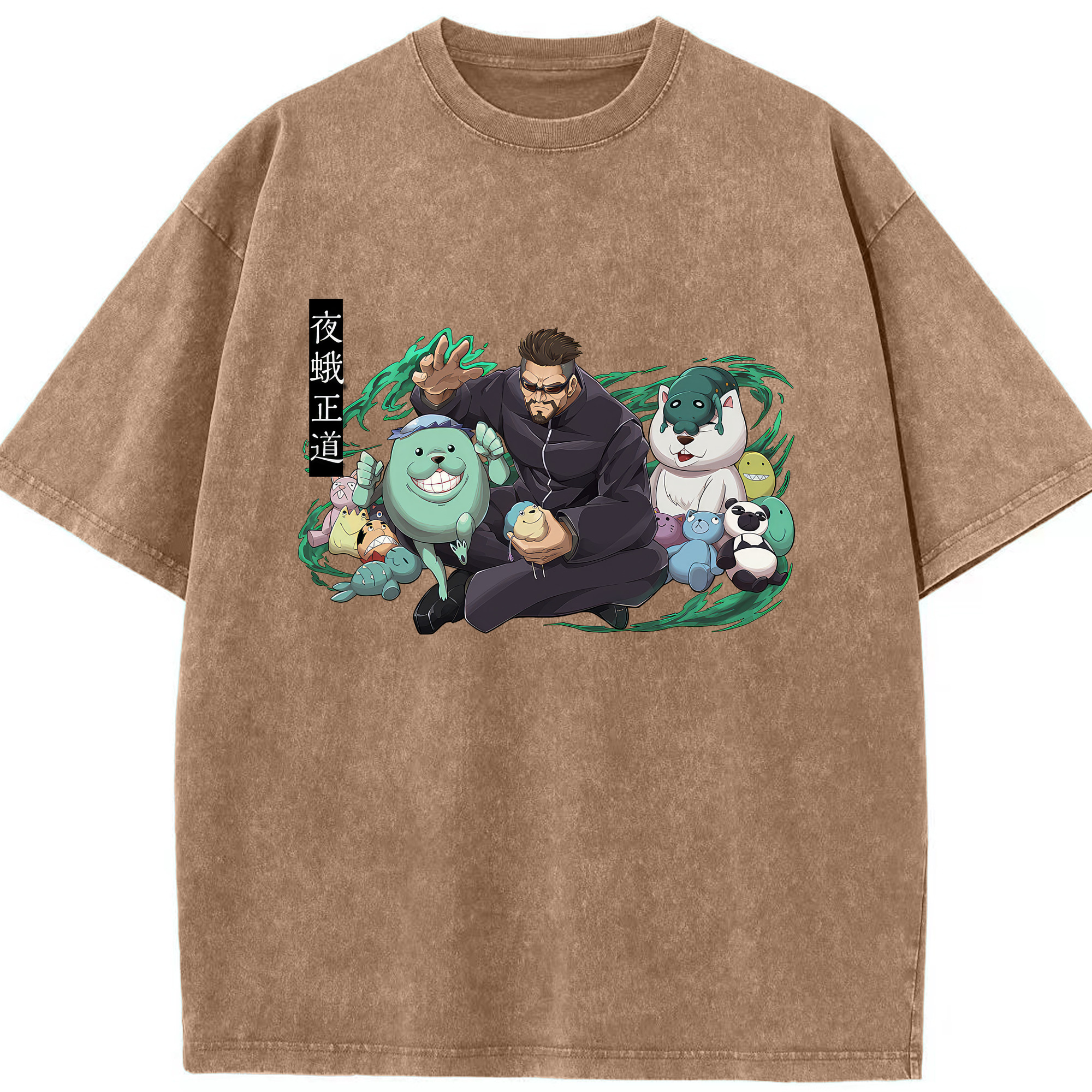 （画像用） 呪術廻戦 Jujutsu Kaisen 綿100% ヴィンテージ風 半袖Tシャツ（フロントプリント）