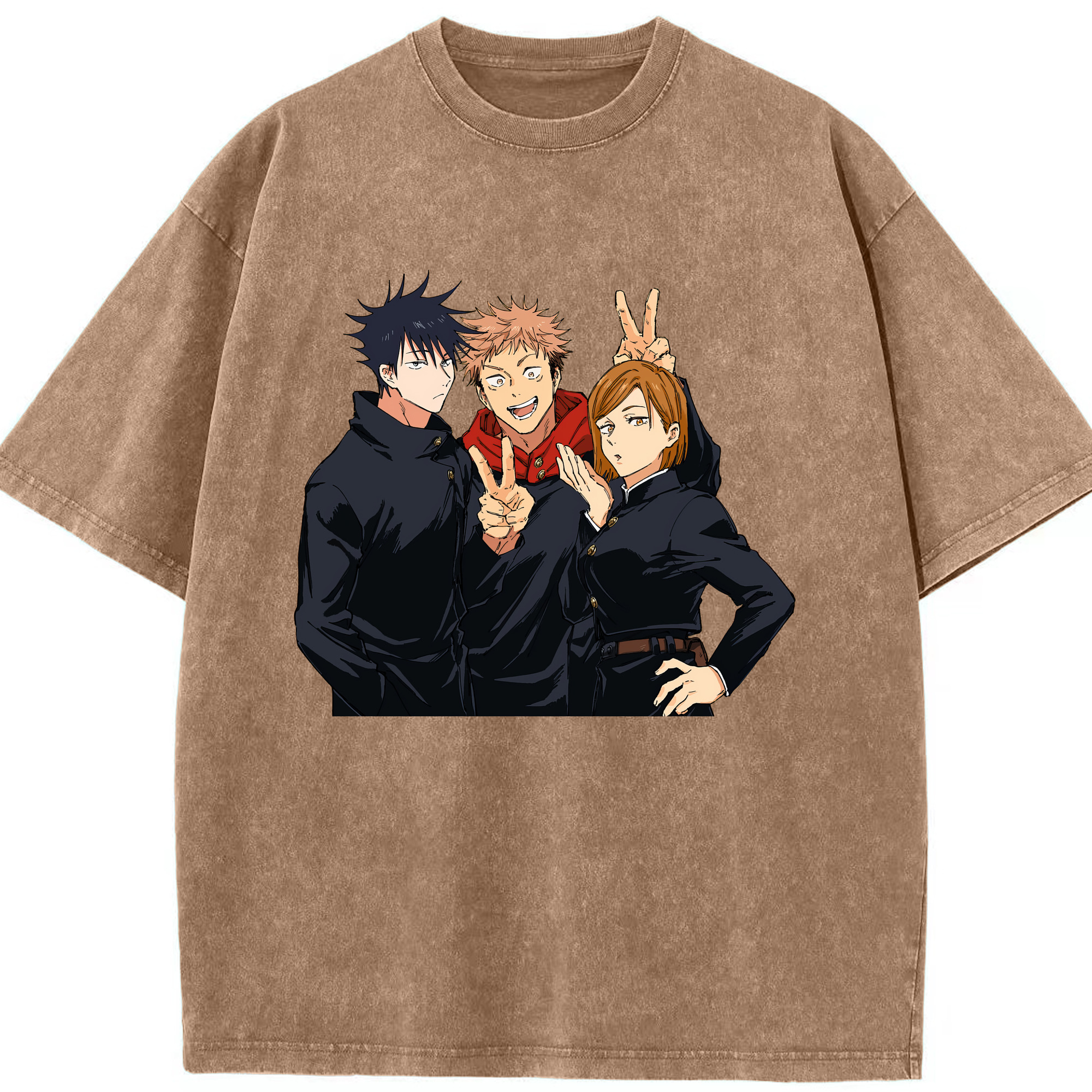 （画像用） 呪術廻戦 Jujutsu Kaisen 綿100% ヴィンテージ風 半袖Tシャツ（フロントプリント）