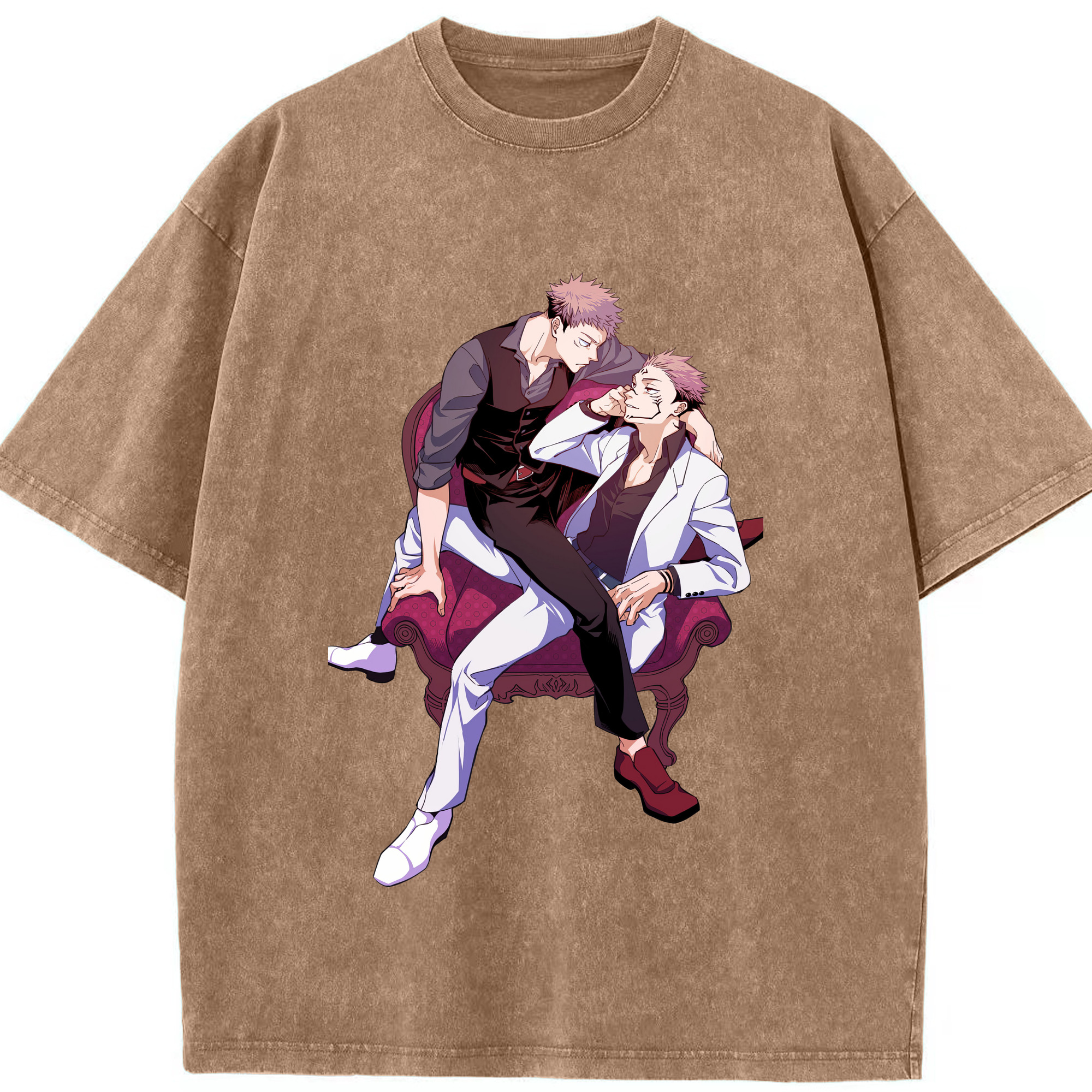 （画像用） 呪術廻戦 Jujutsu Kaisen 綿100% ヴィンテージ風 半袖Tシャツ（フロントプリント）
