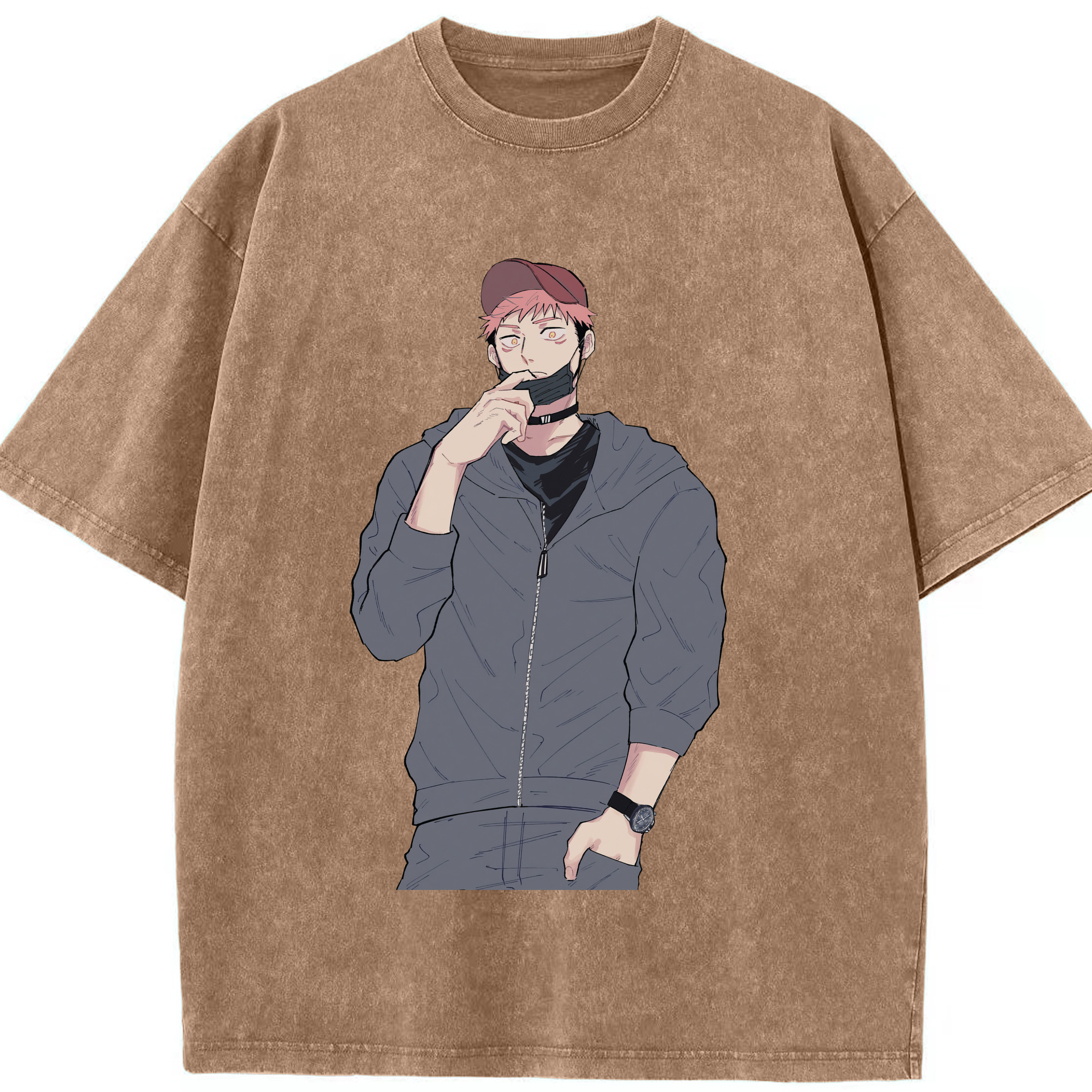 （画像用） 呪術廻戦 Jujutsu Kaisen 綿100% ヴィンテージ風 半袖Tシャツ（フロントプリント）