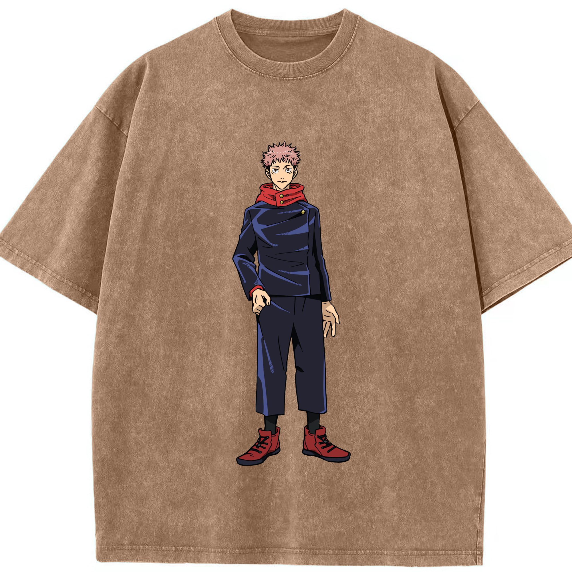 （画像用） 呪術廻戦 Jujutsu Kaisen 綿100% ヴィンテージ風 半袖Tシャツ（フロントプリント）
