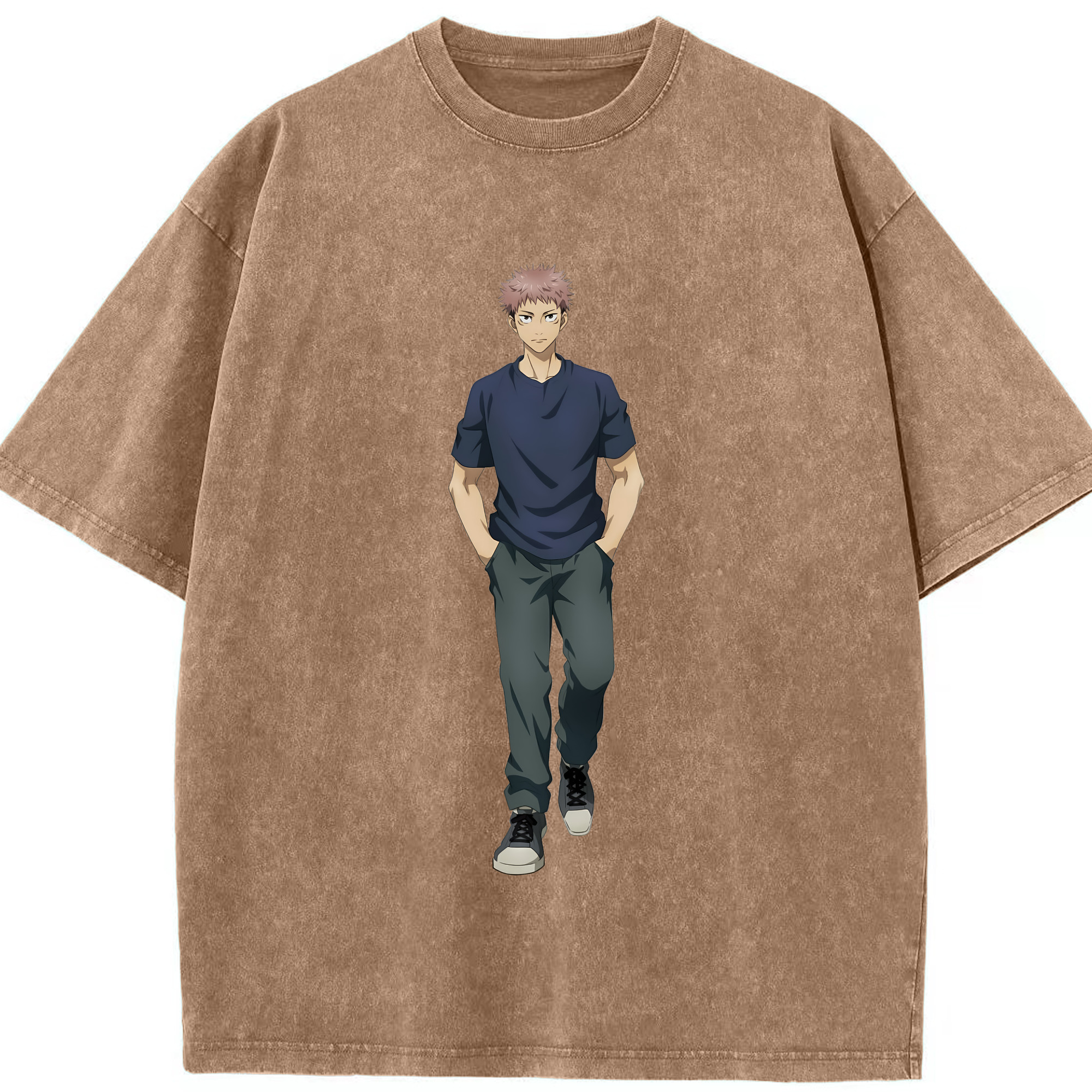 （画像用） 呪術廻戦 Jujutsu Kaisen 綿100% ヴィンテージ風 半袖Tシャツ（フロントプリント）