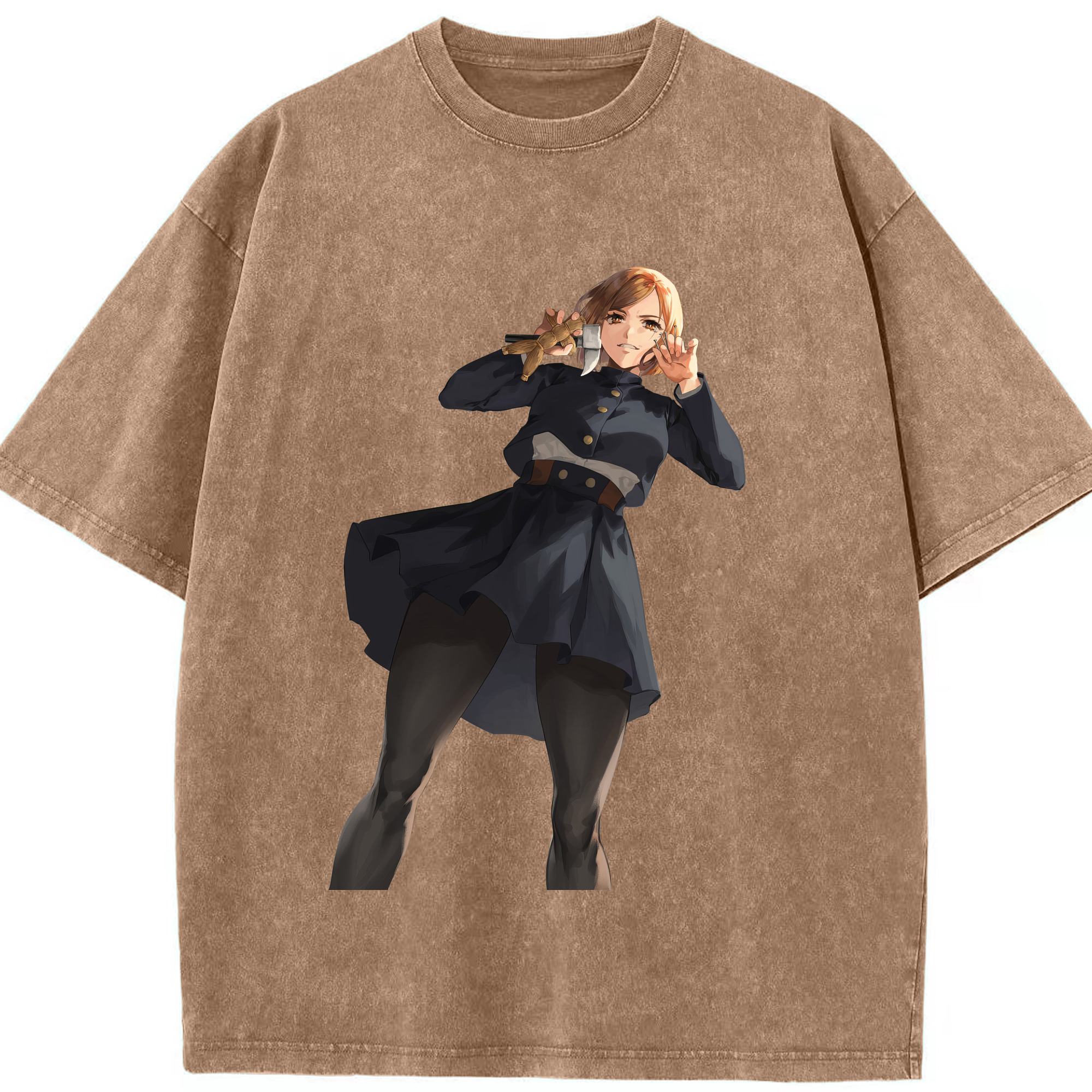 （画像用） 呪術廻戦 Jujutsu Kaisen 綿100% ヴィンテージ風 半袖Tシャツ（フロントプリント）
