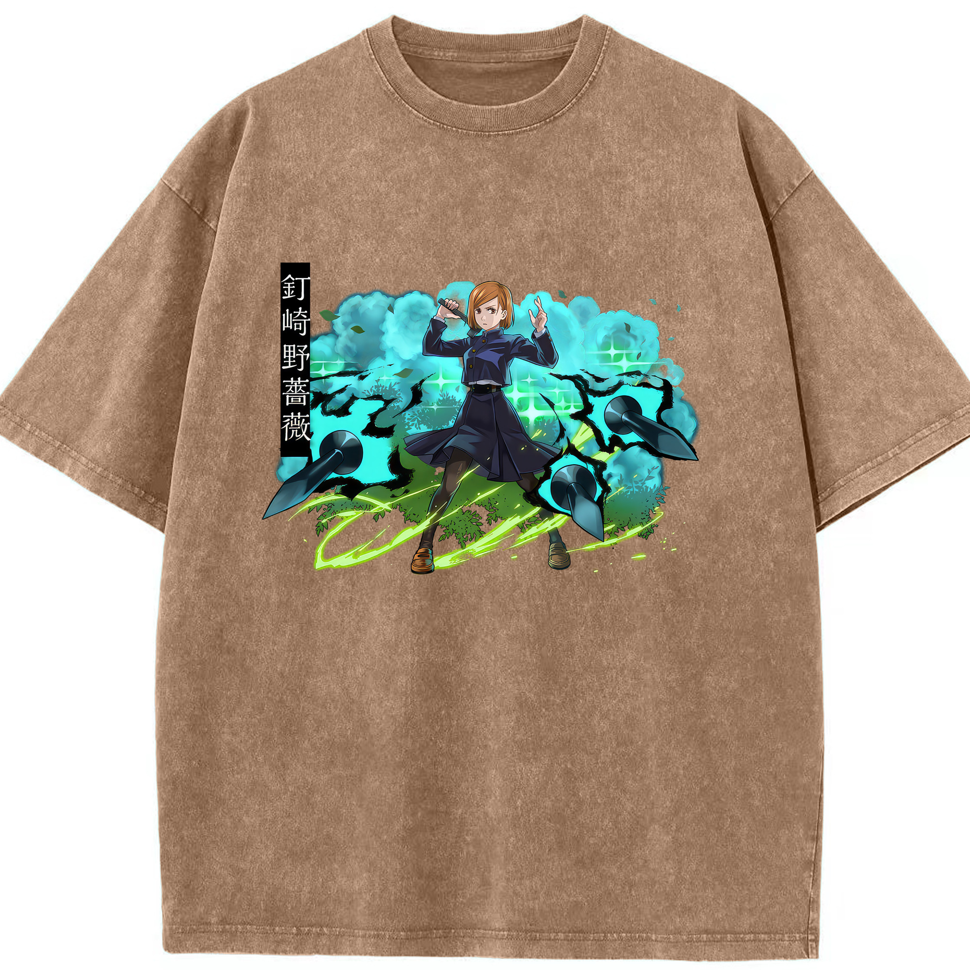 （画像用） 呪術廻戦 Jujutsu Kaisen 綿100% ヴィンテージ風 半袖Tシャツ（フロントプリント）