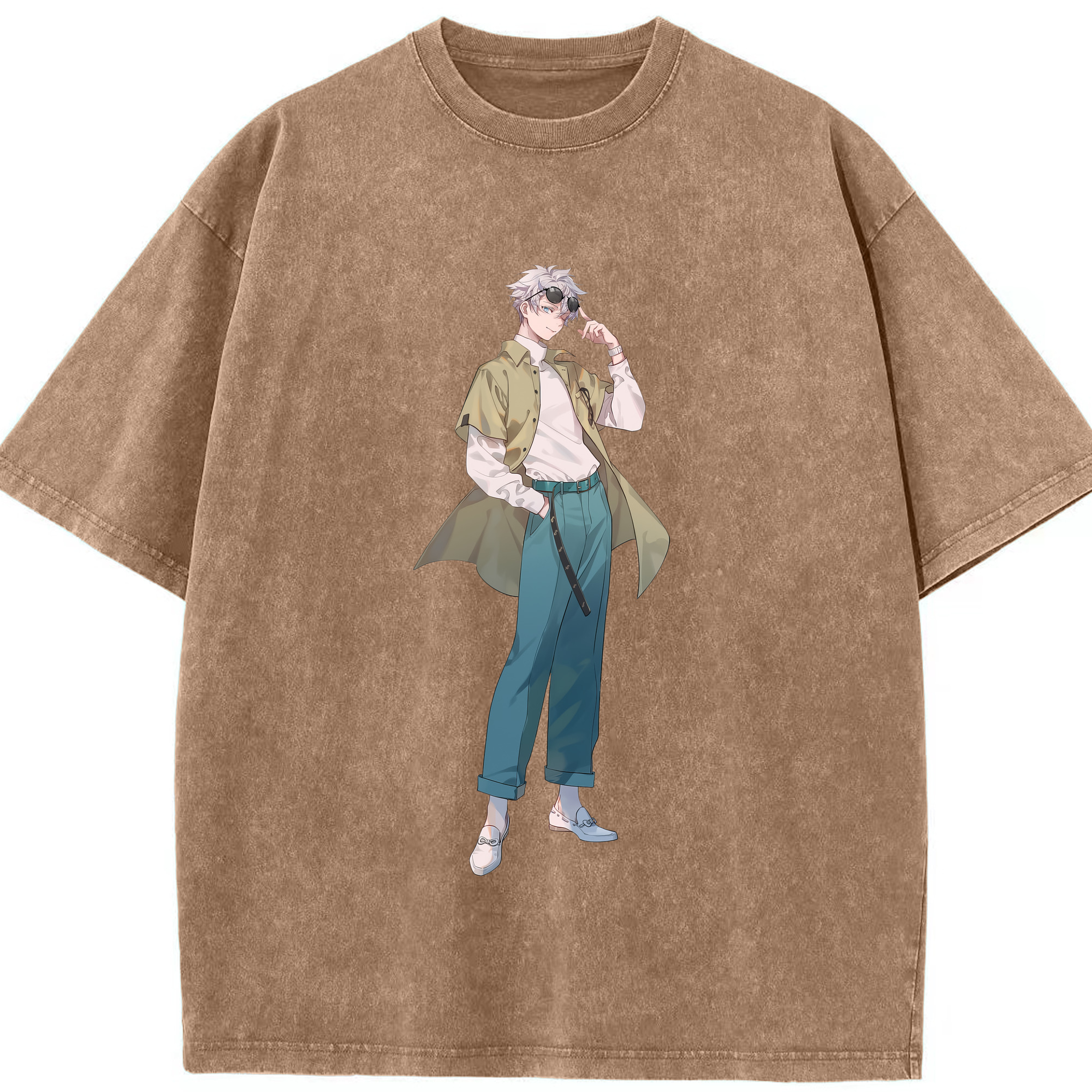 （画像用） 呪術廻戦 Jujutsu Kaisen 綿100% ヴィンテージ風 半袖Tシャツ（フロントプリント）