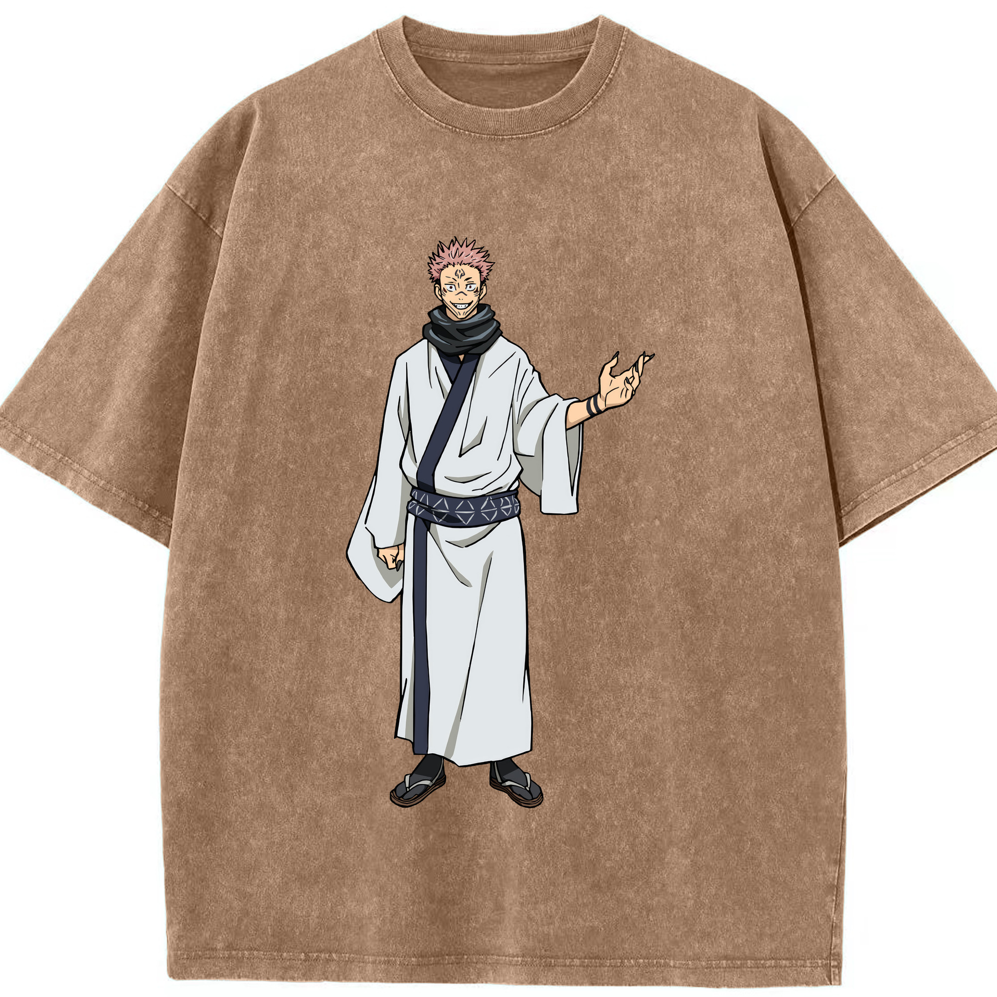 （画像用） 呪術廻戦 Jujutsu Kaisen 綿100% ヴィンテージ風 半袖Tシャツ（フロントプリント）