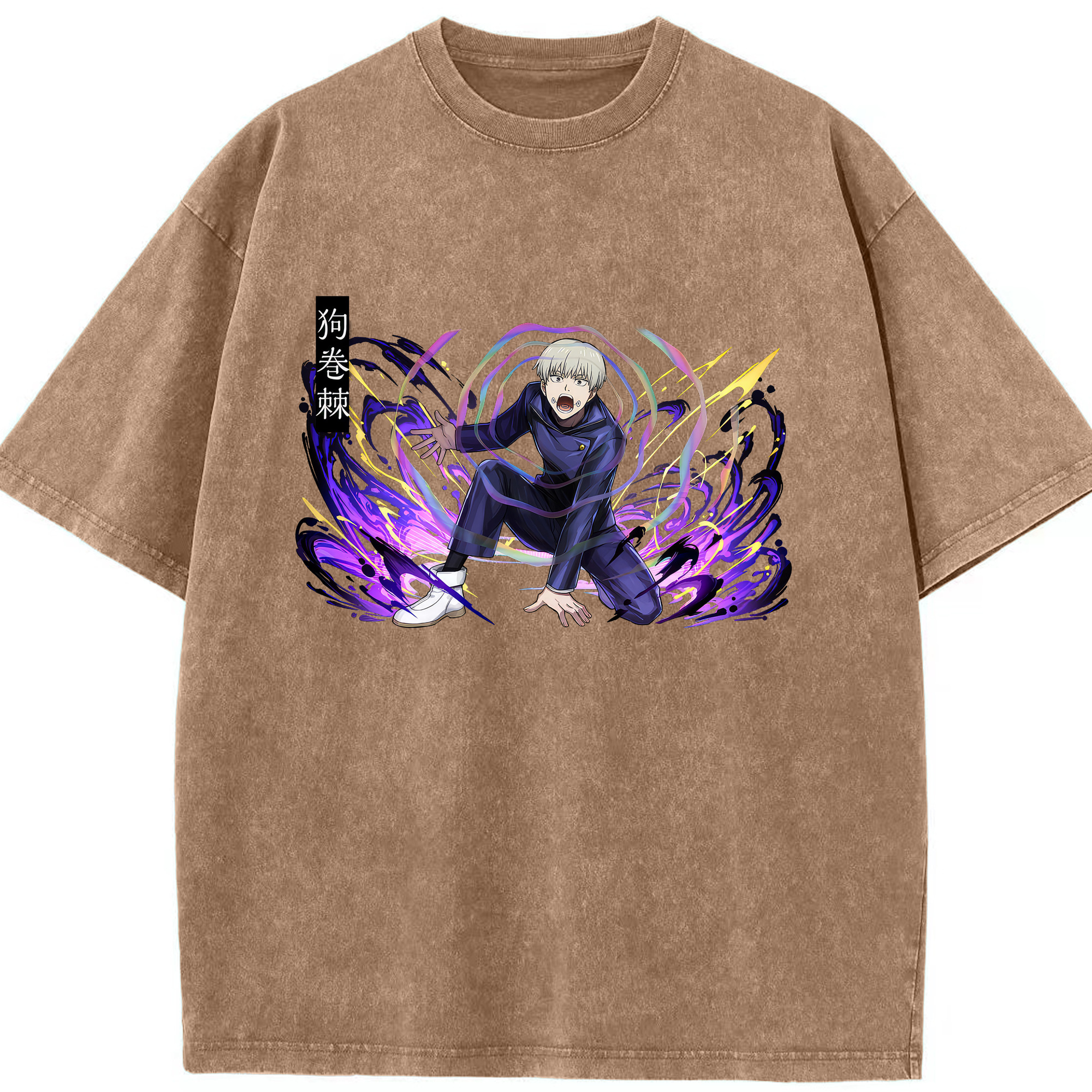 （画像用） 呪術廻戦 Jujutsu Kaisen 綿100% ヴィンテージ風 半袖Tシャツ（フロントプリント）