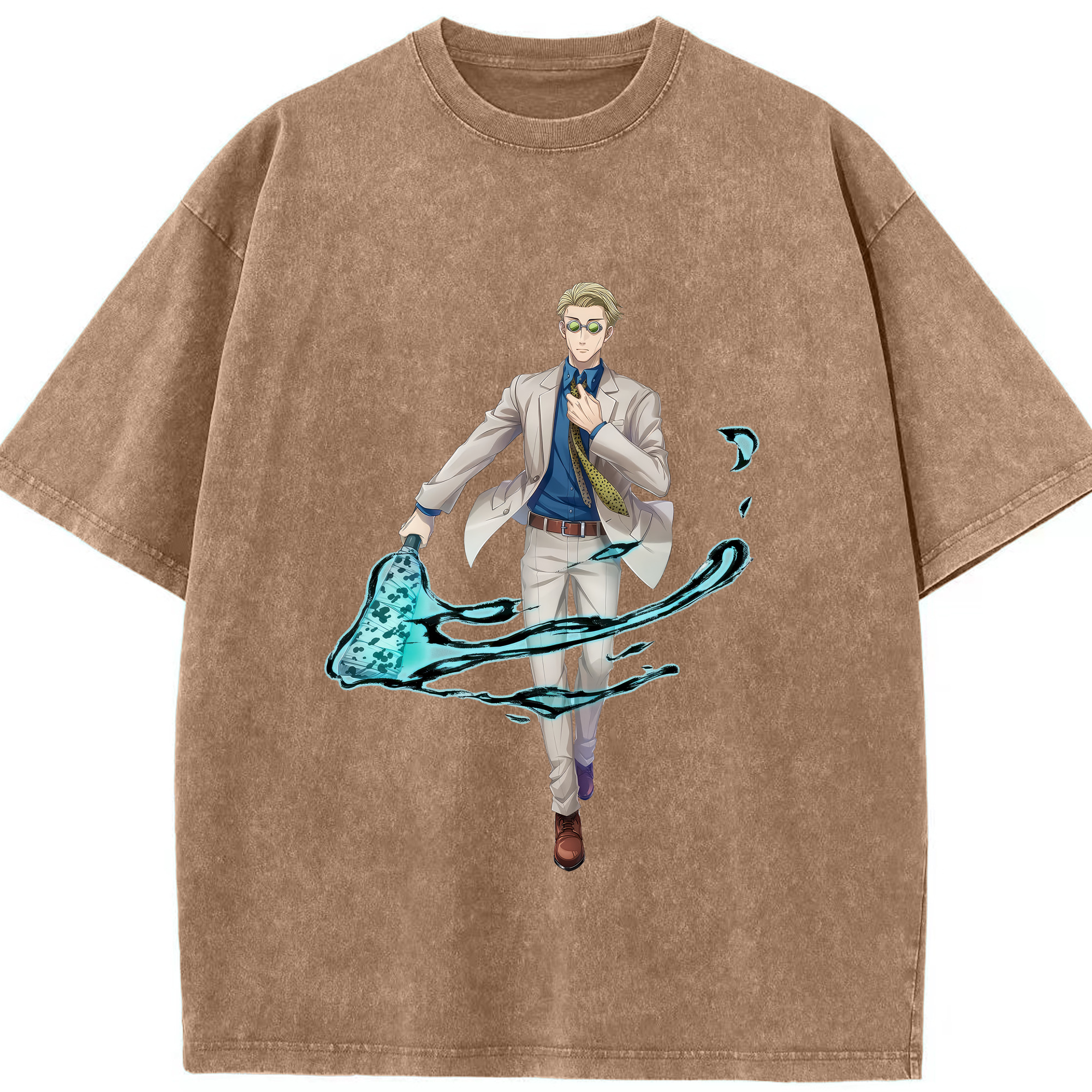 （画像用） 呪術廻戦 Jujutsu Kaisen 綿100% ヴィンテージ風 半袖Tシャツ（フロントプリント）
