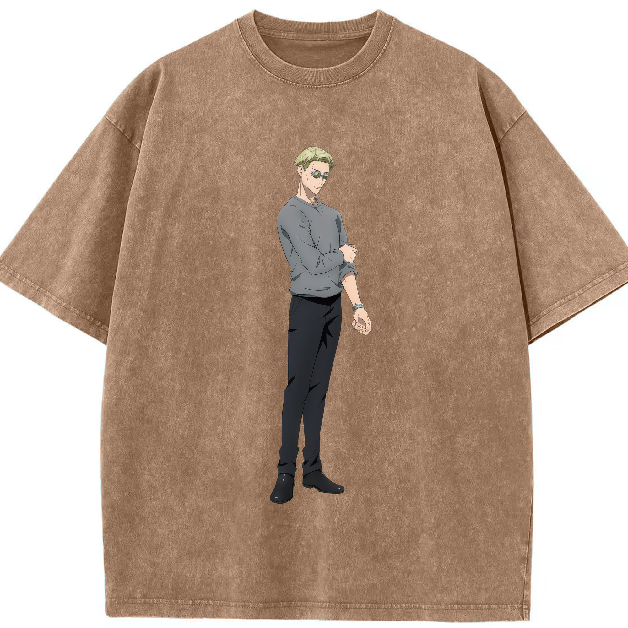 （画像用） 呪術廻戦 Jujutsu Kaisen 綿100% ヴィンテージ風 半袖Tシャツ（フロントプリント）